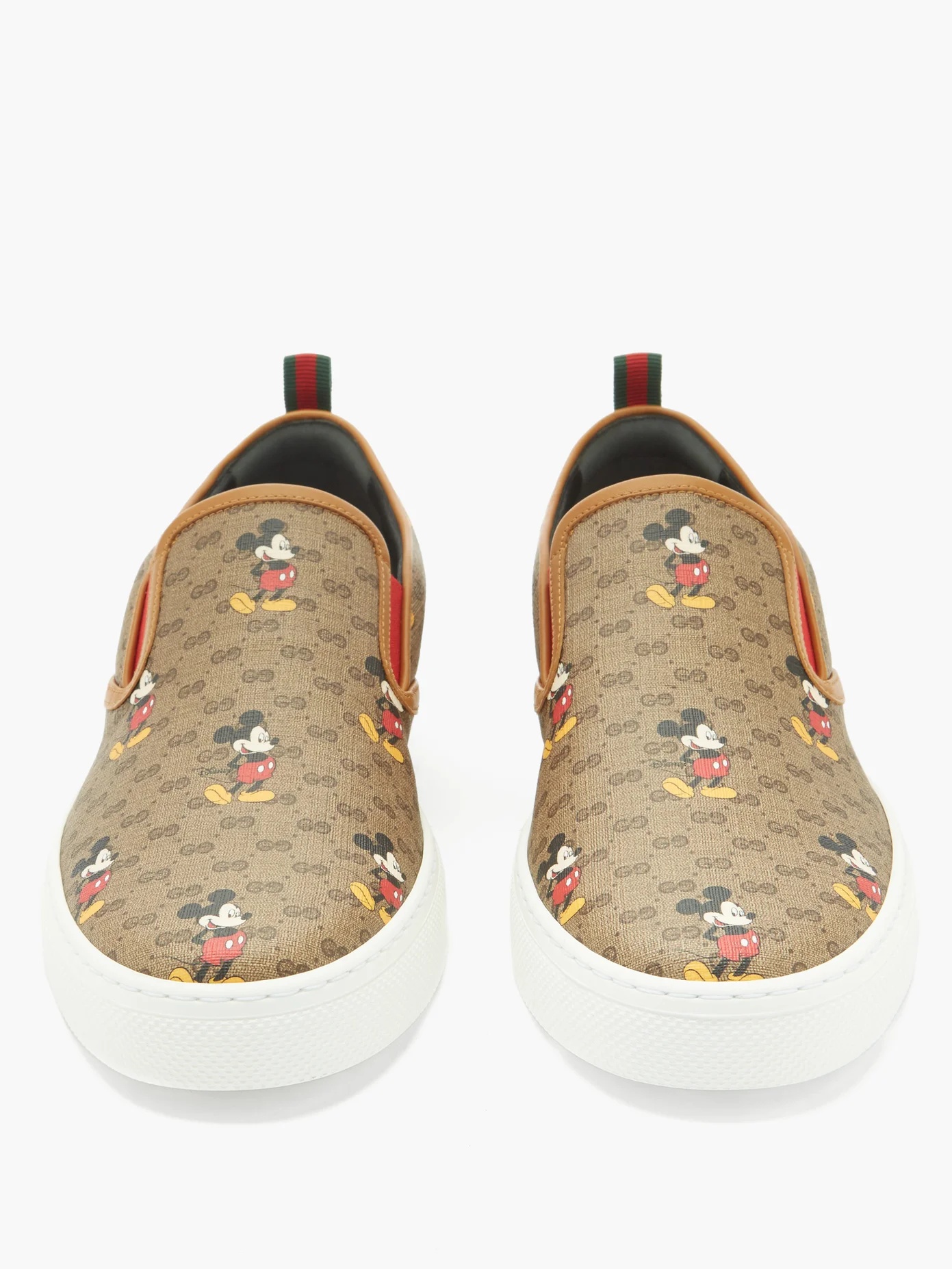 Mickey Mouse-print GG-canvas slip-on trainers - 5