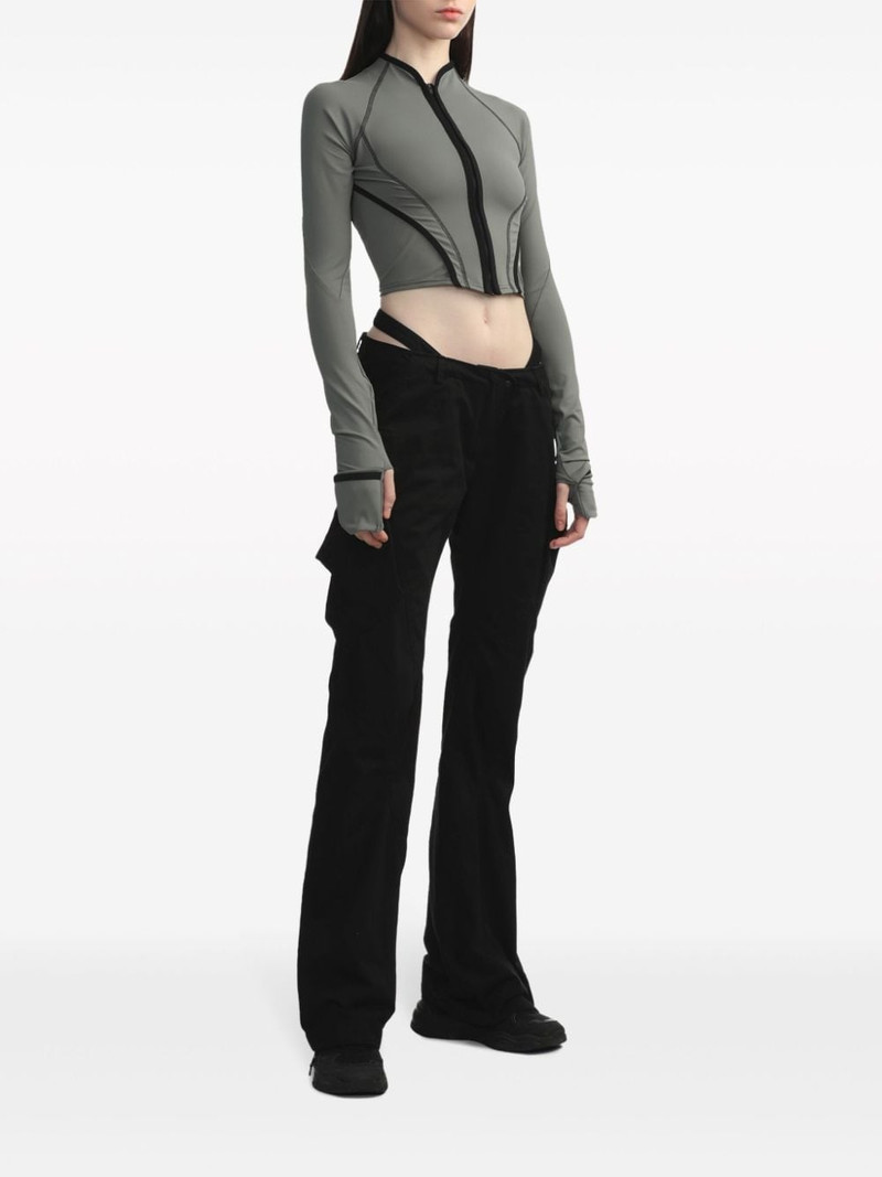 HYEIN SEO cut-out zip-up crop top outlook