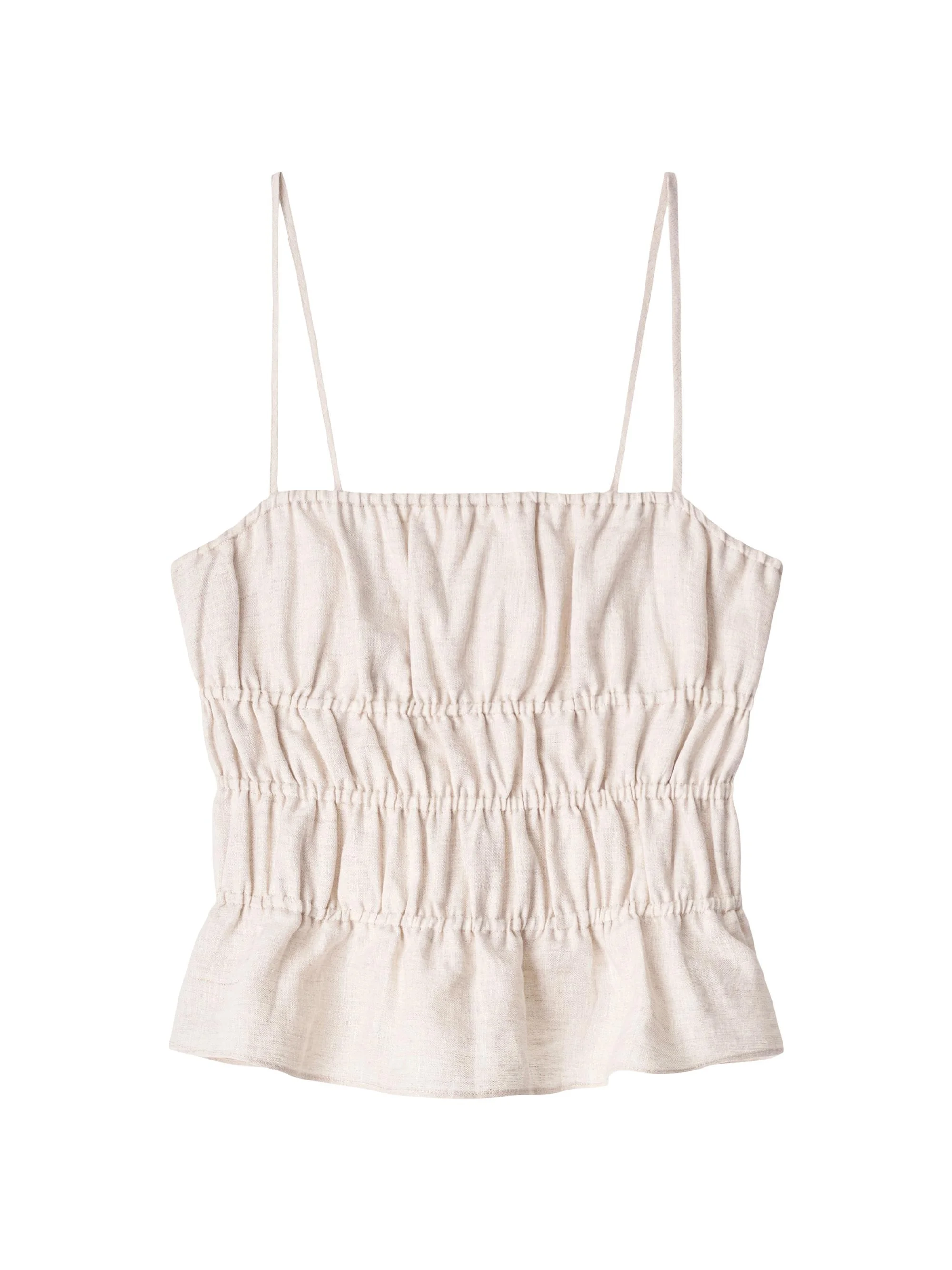 Women's Ayla Linen Tank - Natural - 1