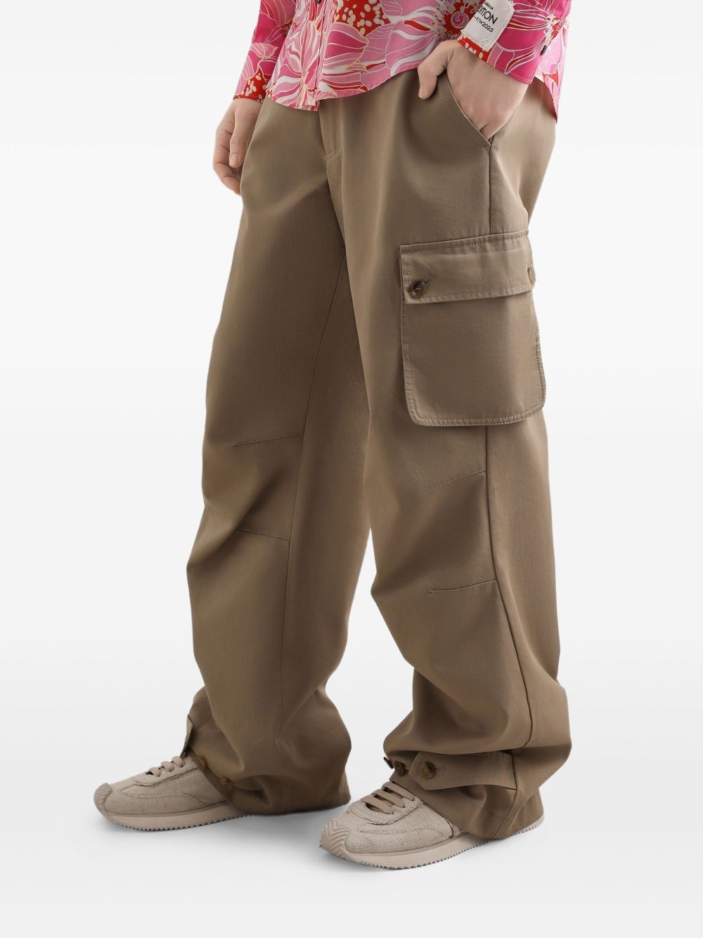 adjustable-ankles cargo pants - 5