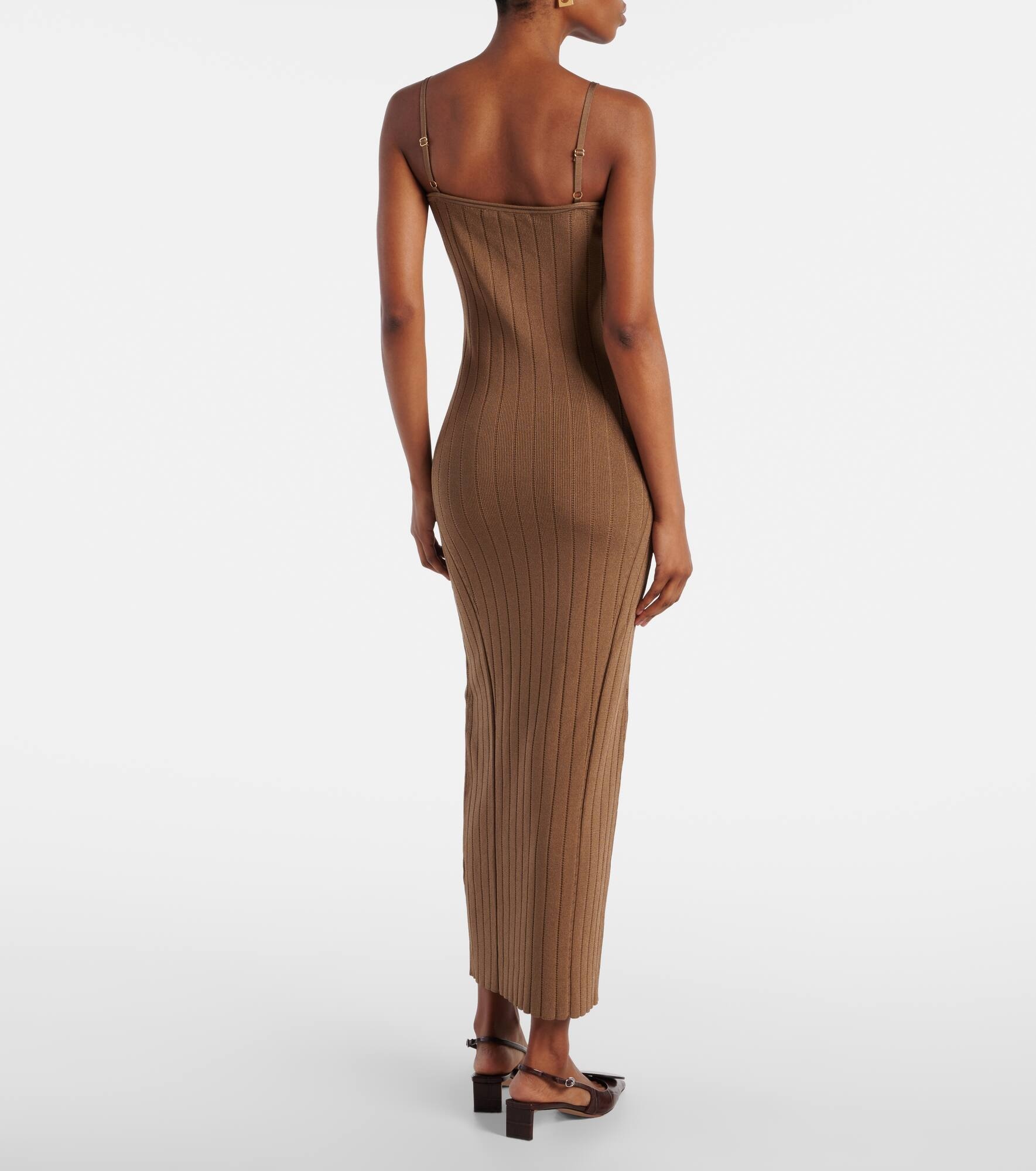 Sierra ribbed-knit midi dress - 3