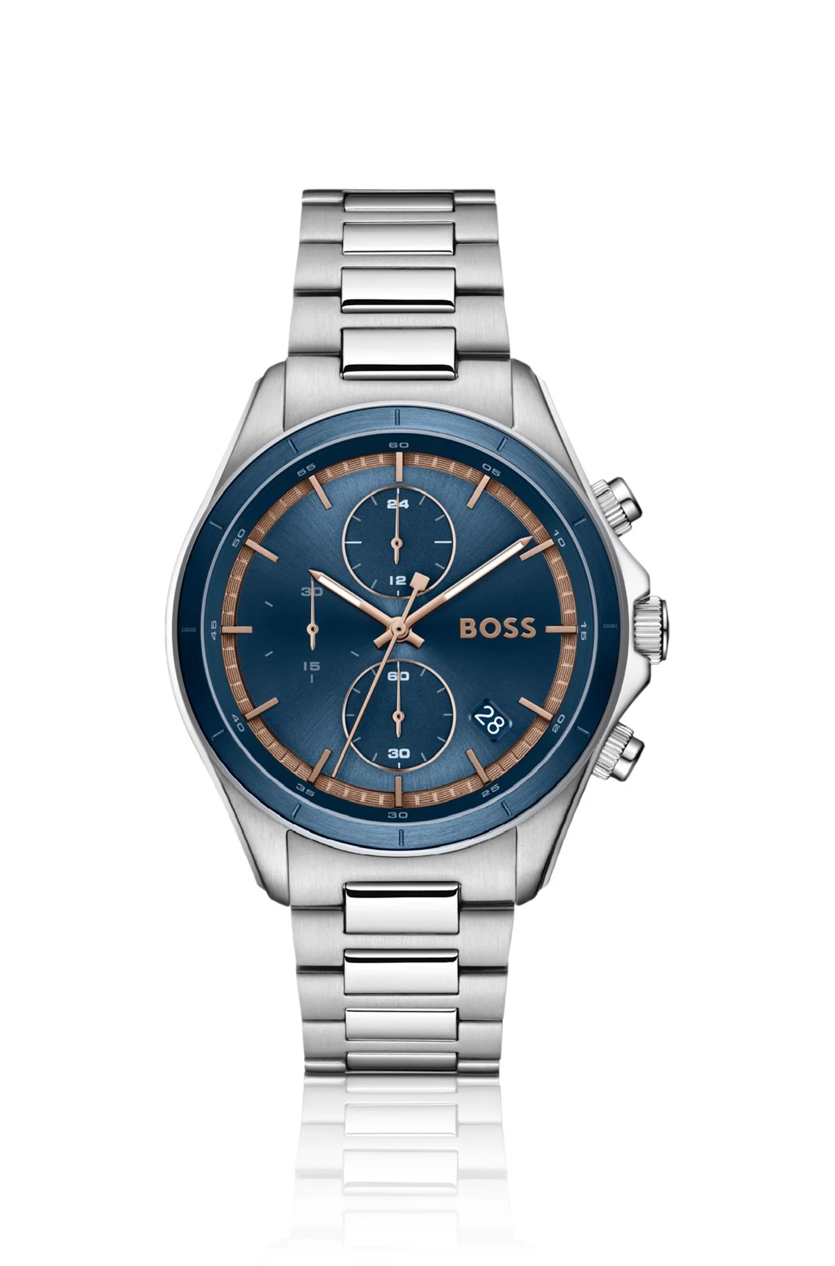 BOSSLETIC STAINLESS-STEEL WATCH WITH BLUE DIAL - 1