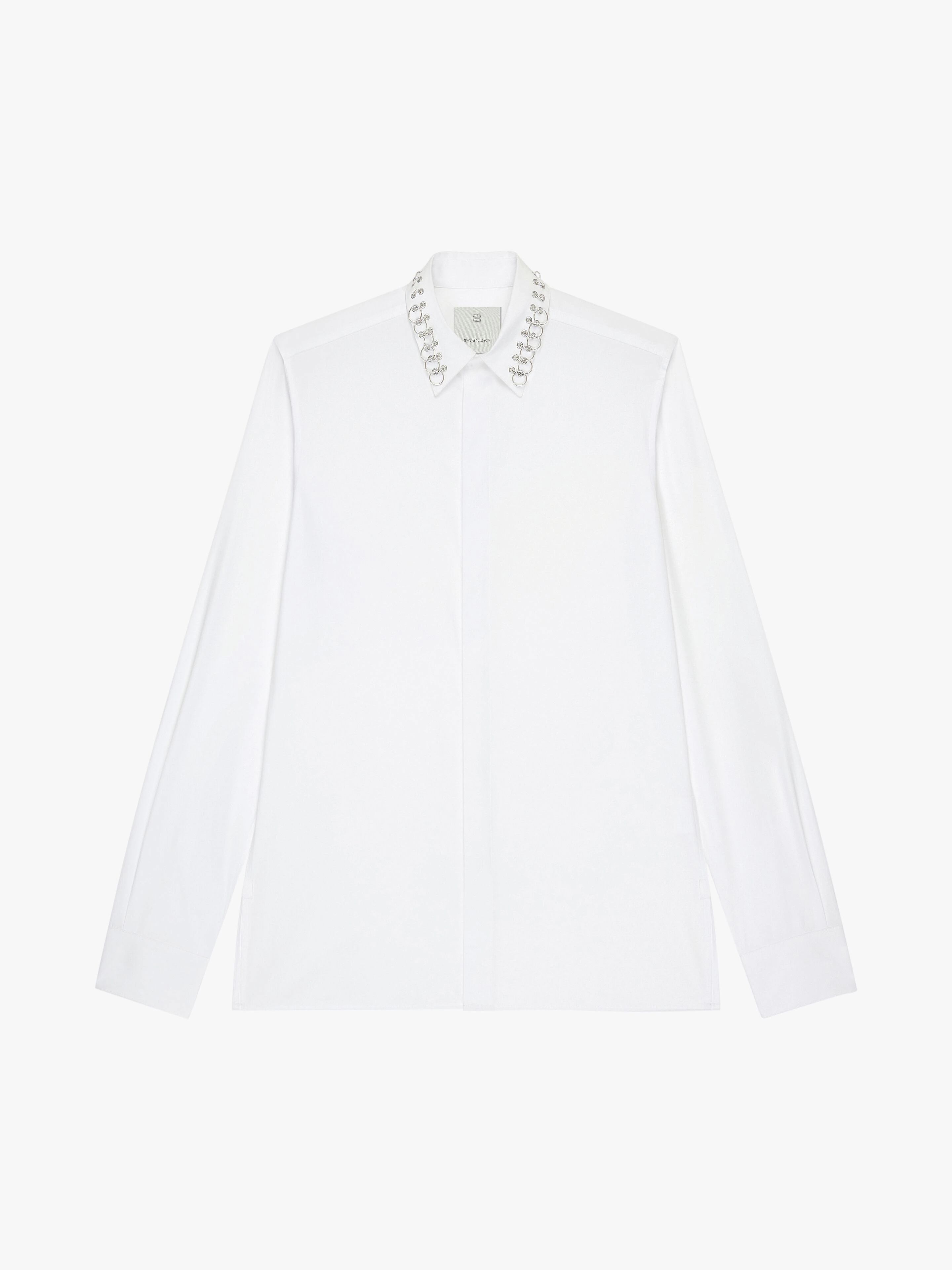 SHIRT IN POPLIN WITH METALLIC EMBROIDERIES - 1