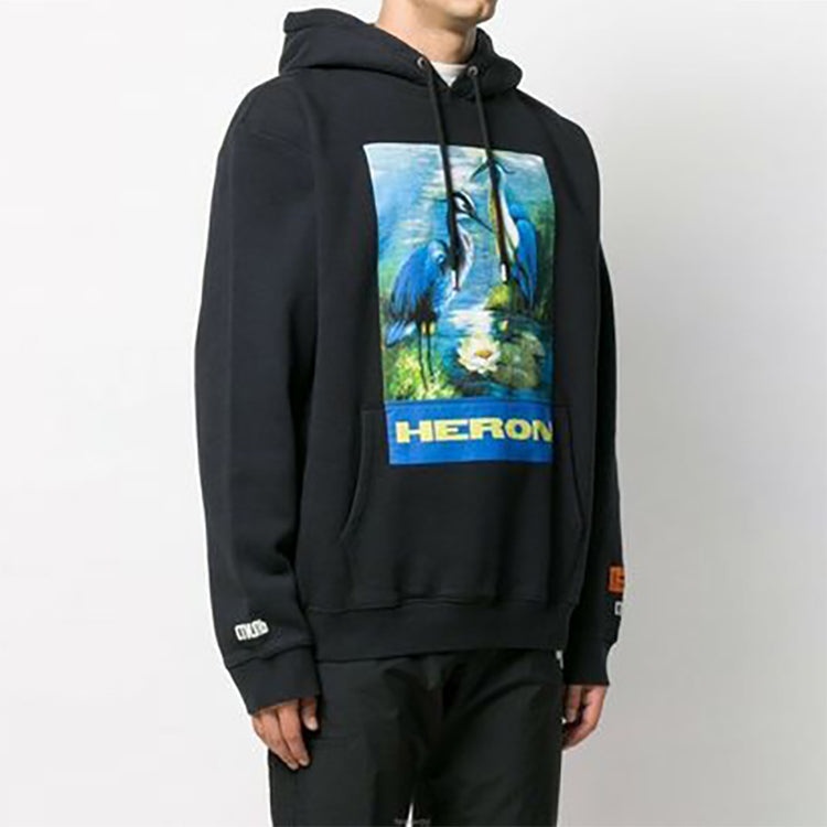 HERON PRESTON Heron Pop Over Hoodie 'Black' HMBB004F198080010488 - 3