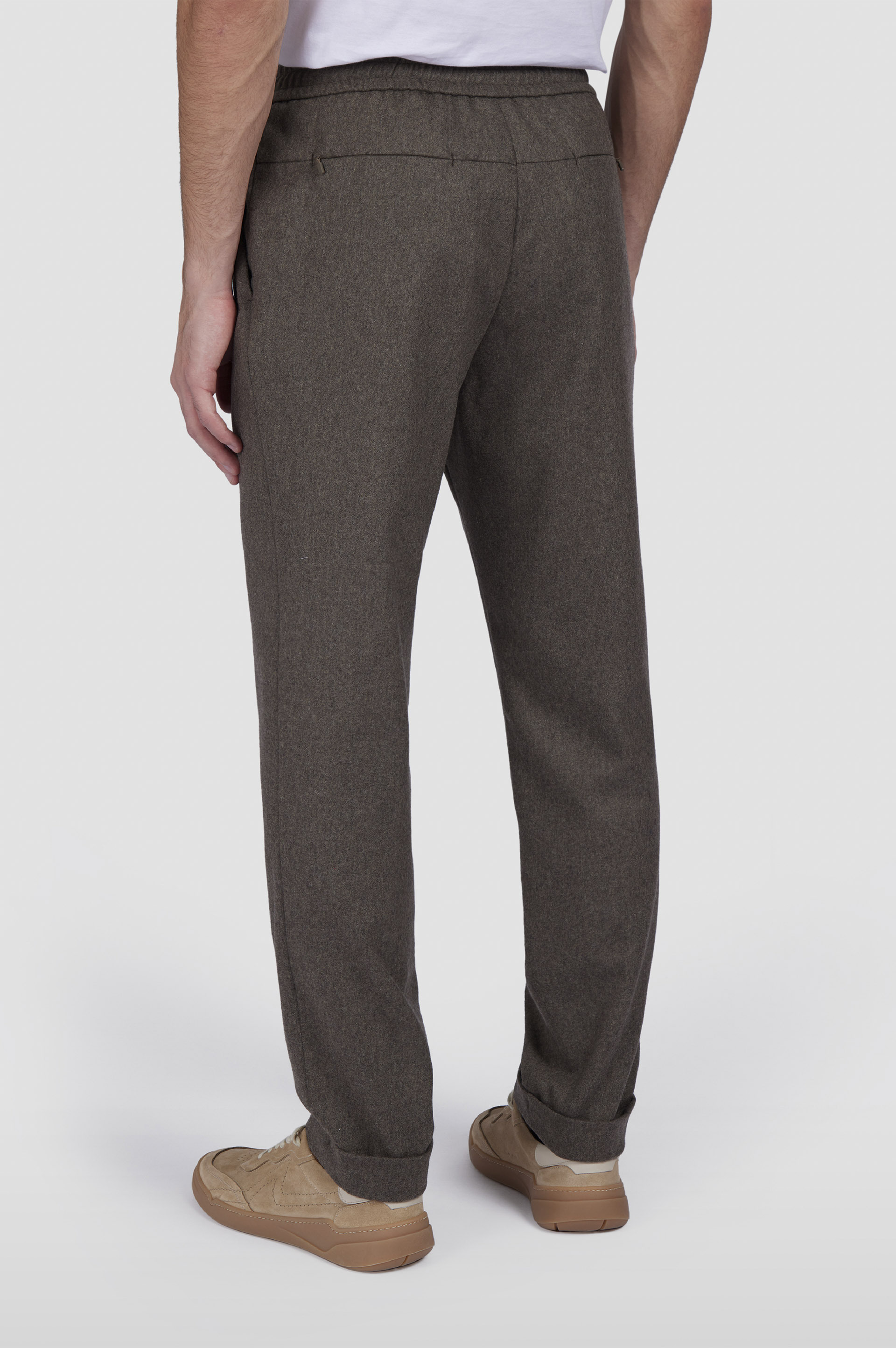 WOOL BLEND TROUSERS WITH PLEATS - 3