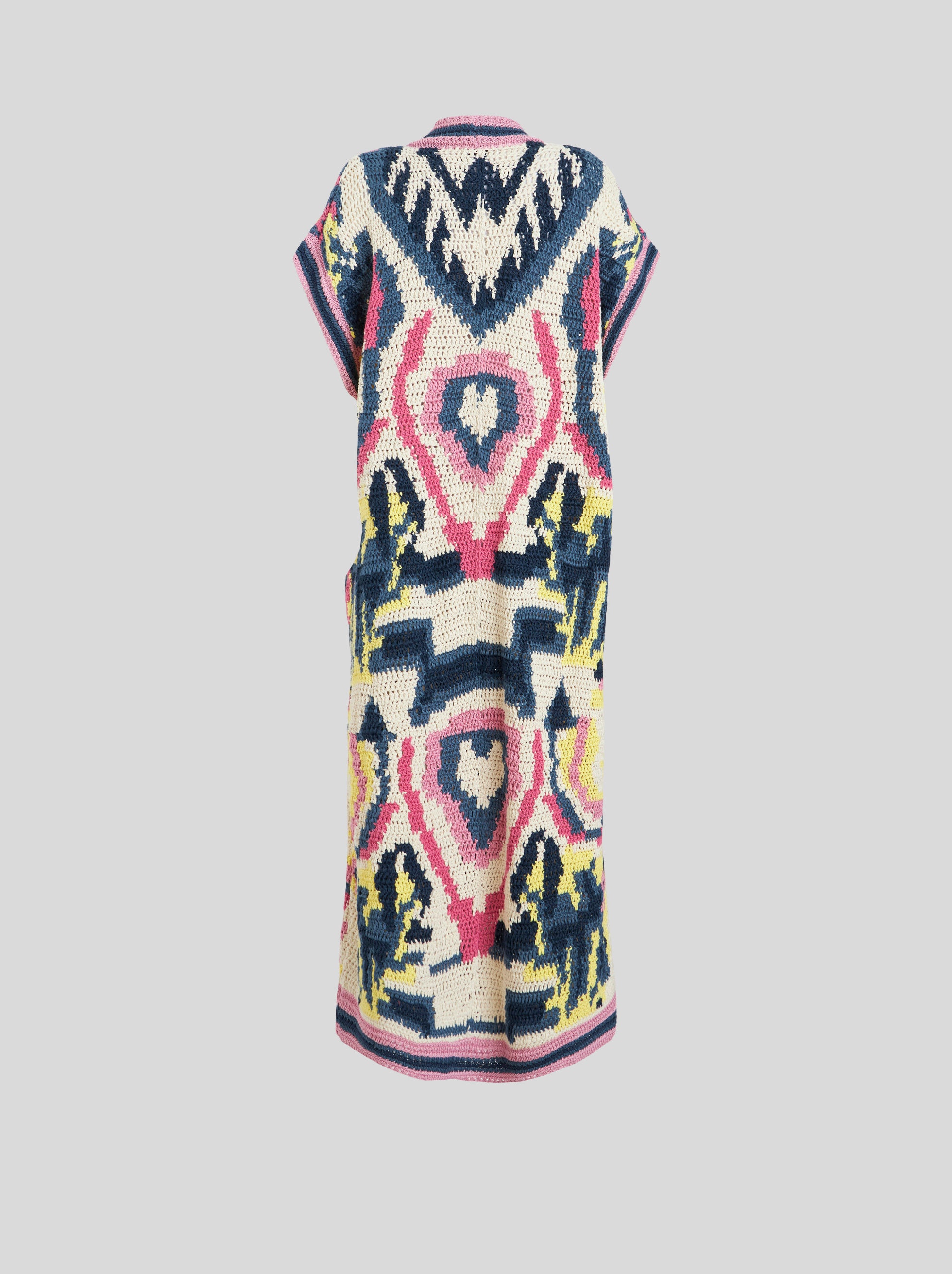 MAXI JACQUARD KNIT GILET - 6