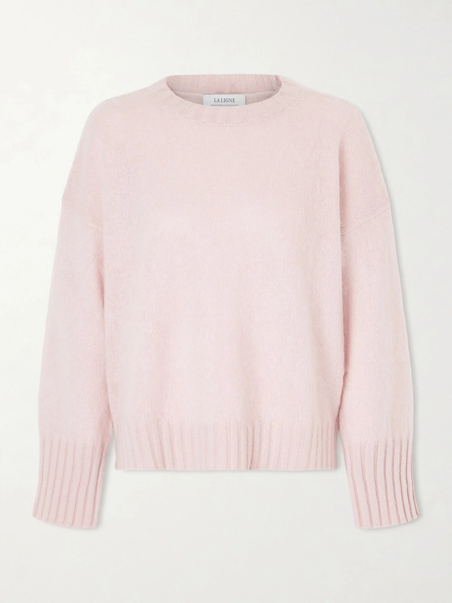 Brushed wool and cashmere-blend sweater Blush - 1
