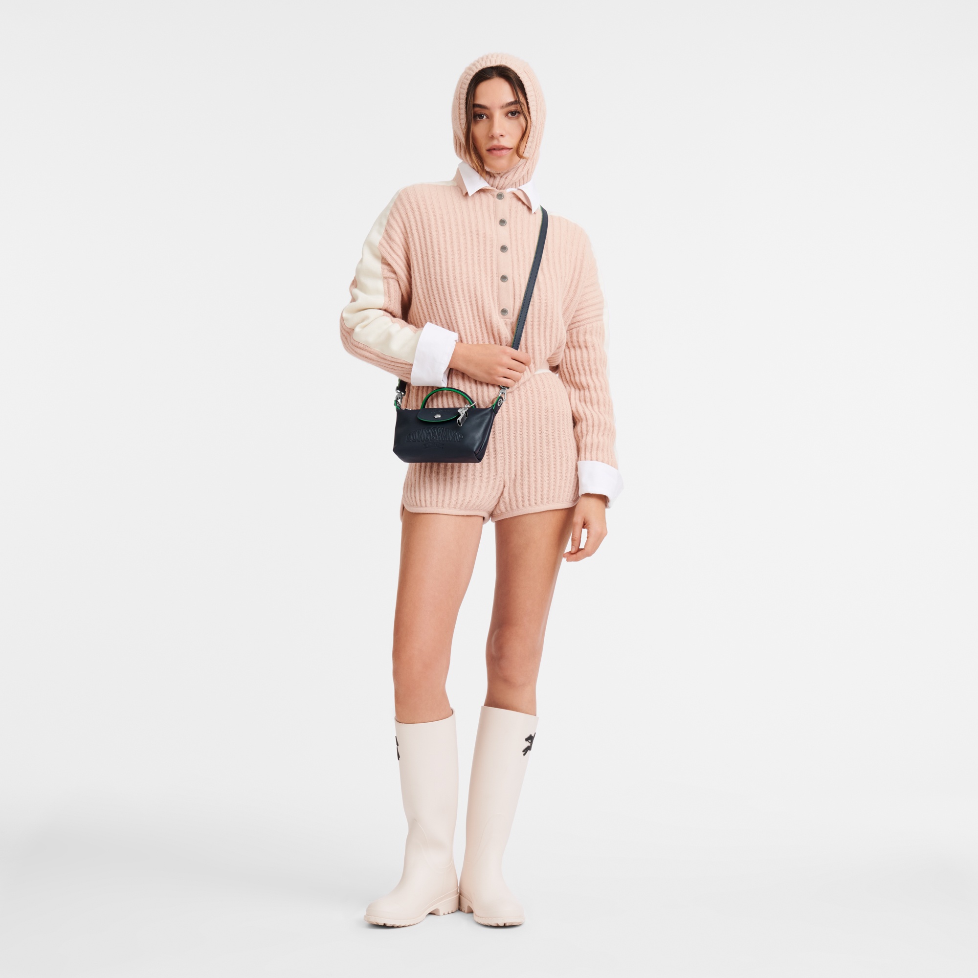 Le Pliage Xtra XS Pouch Navy - Leather 2