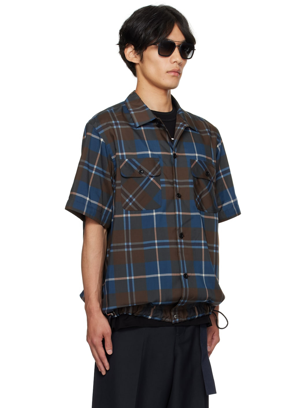 Brown & Navy Plaid Shirt - 2