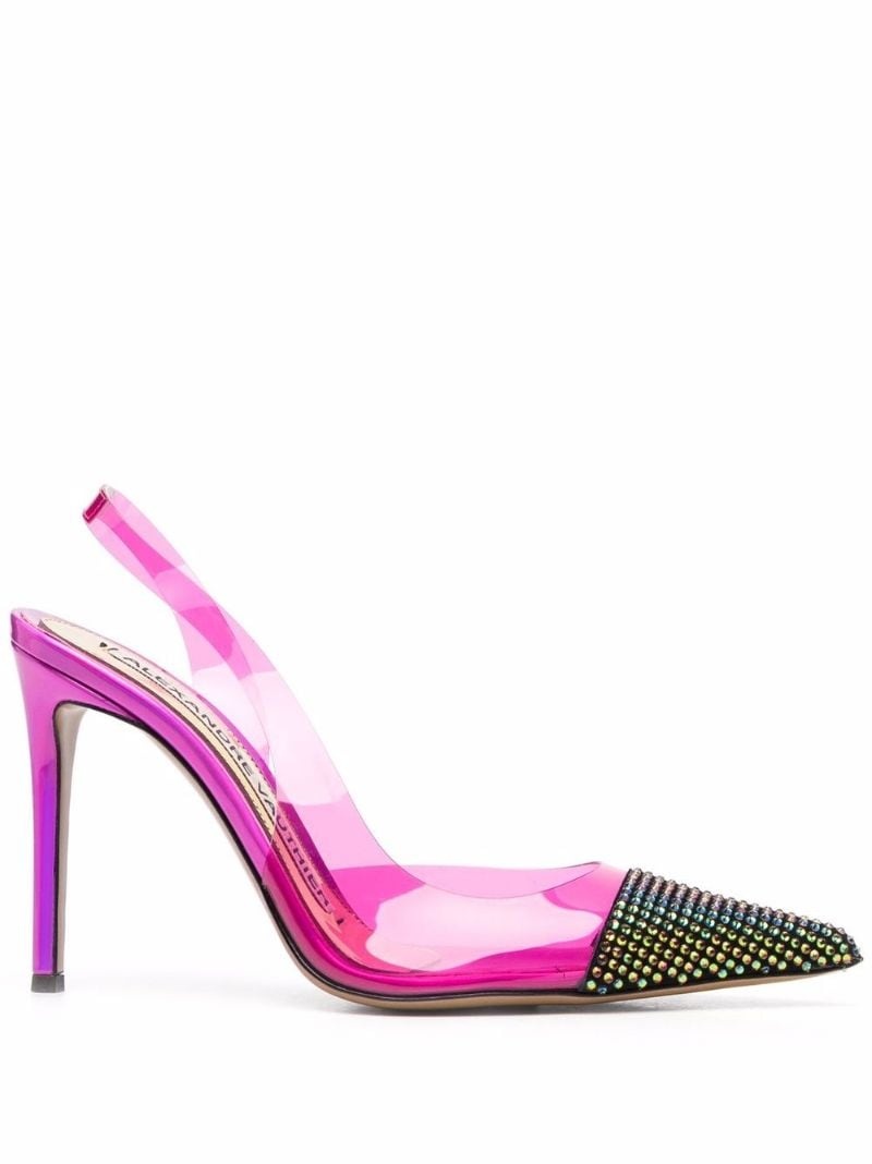 contrast slingback pumps - 1