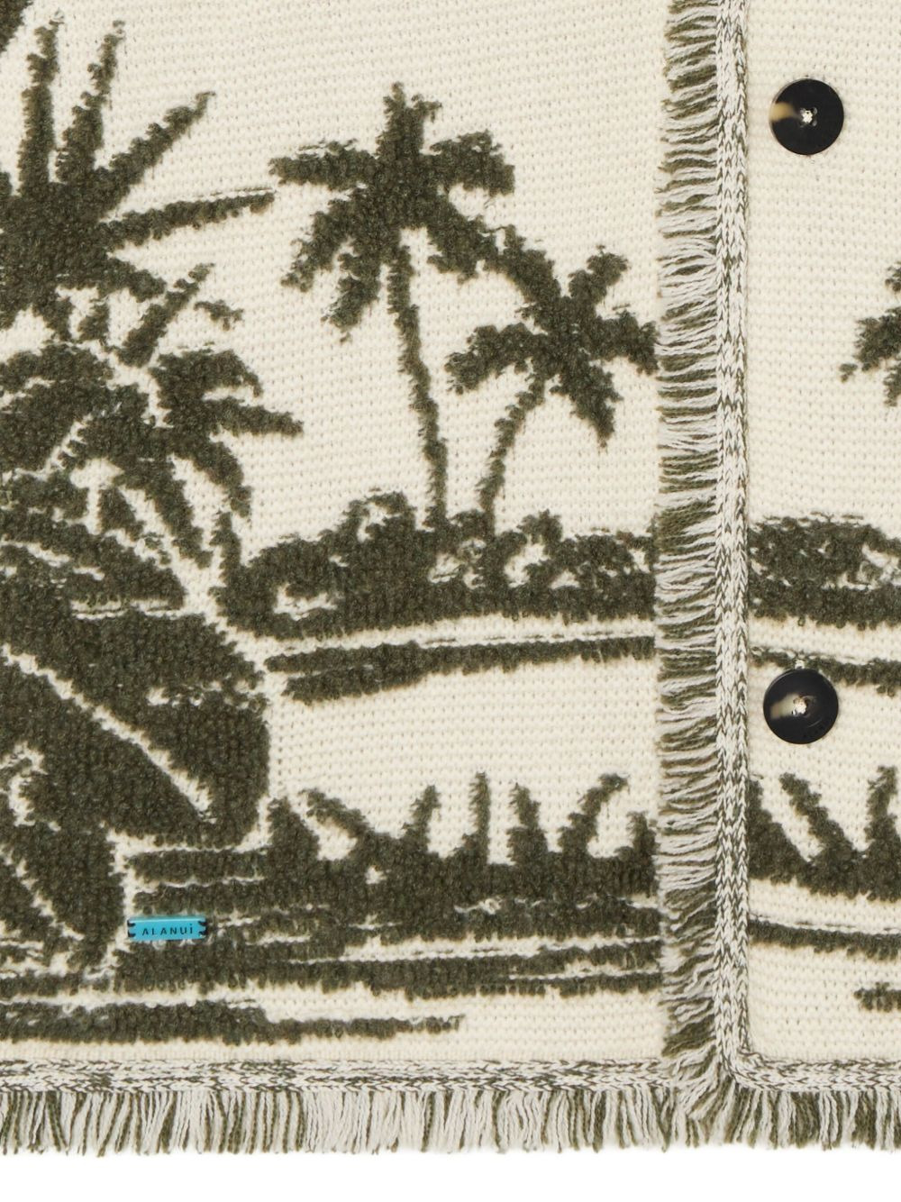 palm-tree fringed cardigan - 5
