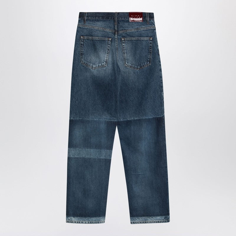 Gucci Two-Tone Wide-Leg Jeans With Stone-Washed Treatment Women - 2