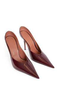 サンダル・ミュール AMINA MUADDI ANOK MULE SANDALS IN PATENT LEATHER AMINA MUADDI Anok patent-leather point-toe mules | NET-A-PORTER