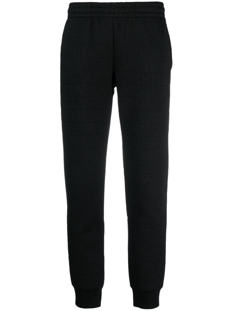 flocked-logo elasticated-waist track pants 1