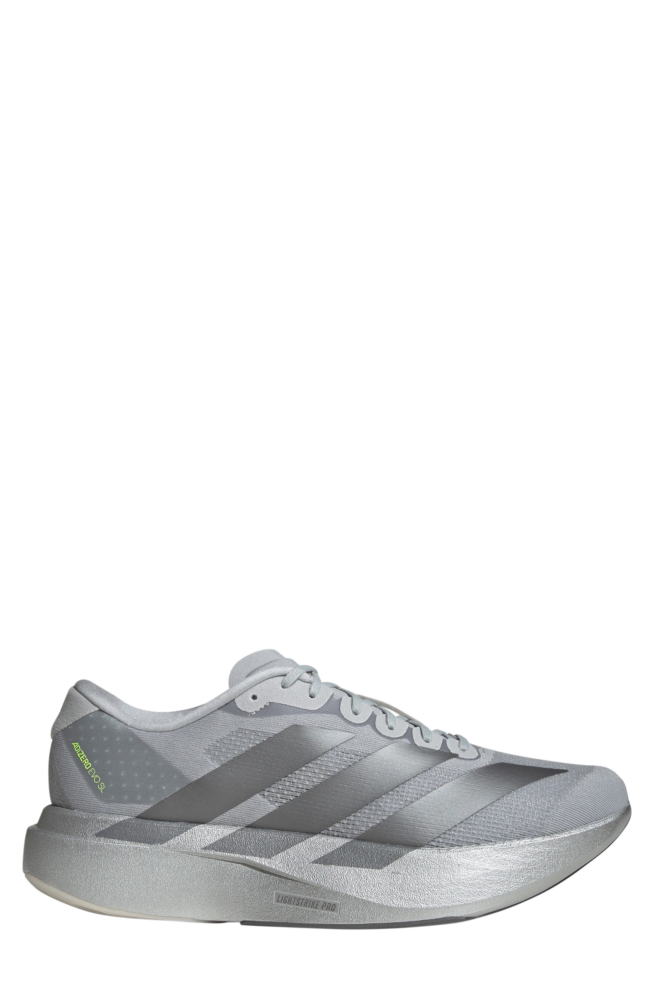 adidas Gender Inclusive Adizero Evo SL Running Shoe in Silvmt/iro at Nordstrom - 3