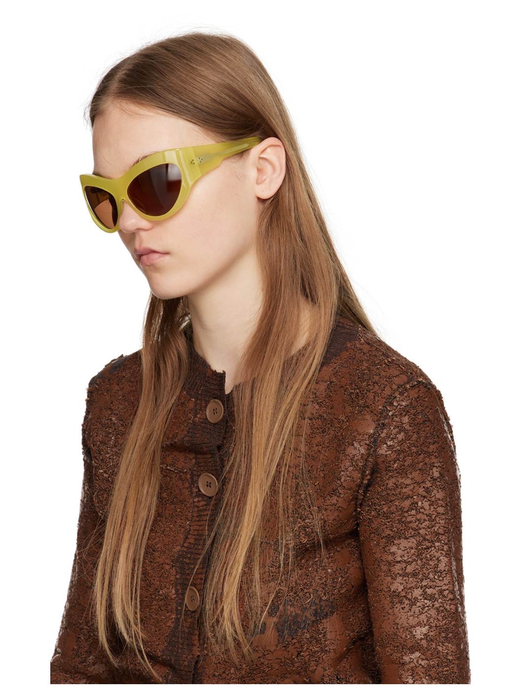 SSENSE Exclusive Yellow Darya Sunglasses - 4