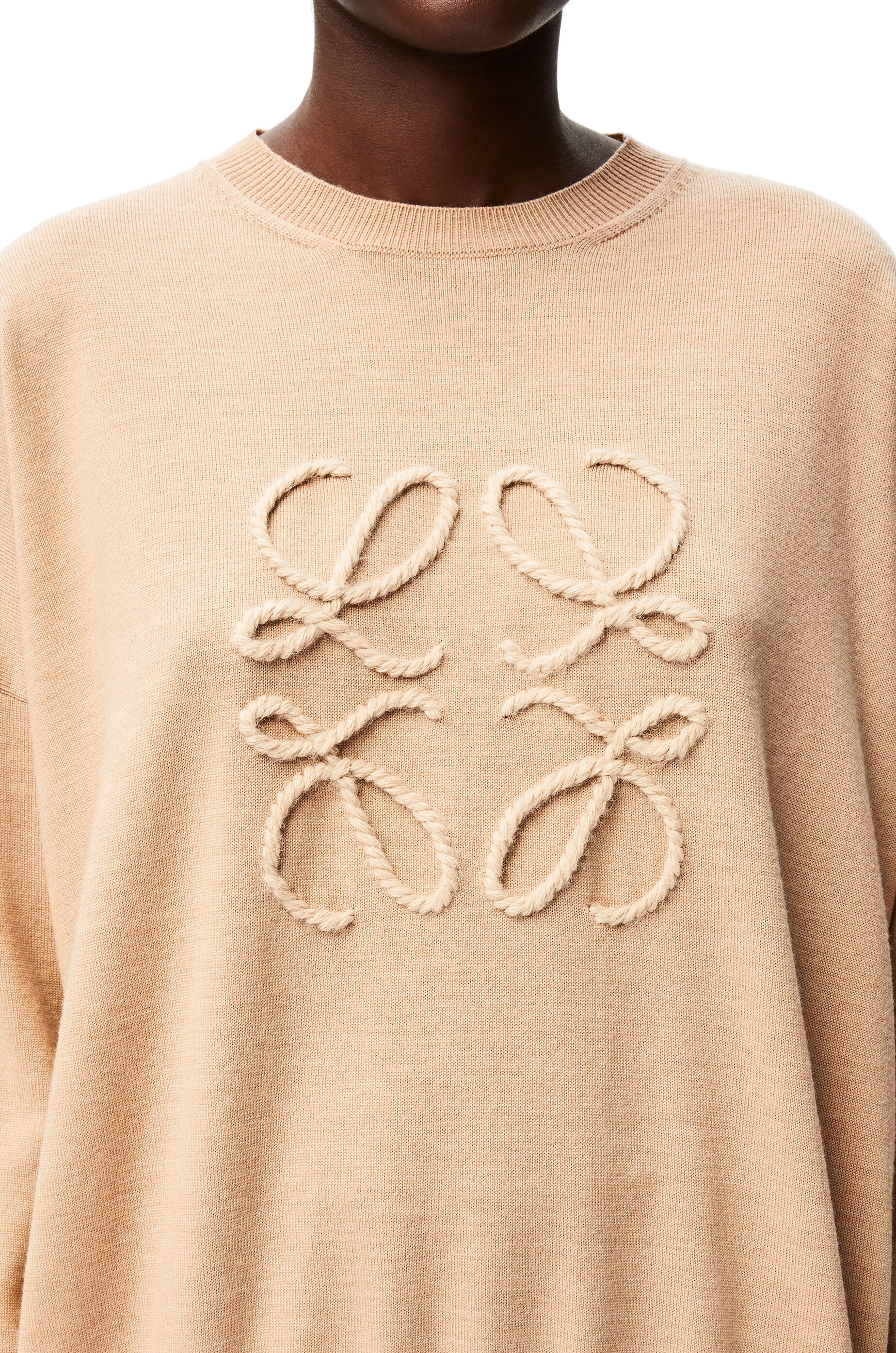 Anagram embroidered sweater in wool - 5