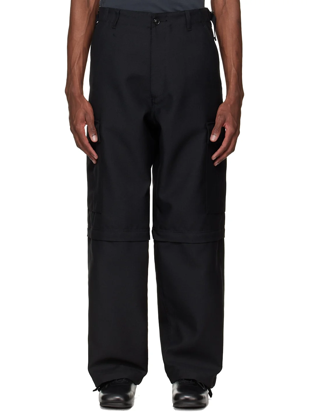 Black Zip-Off Cargo Pants - 1