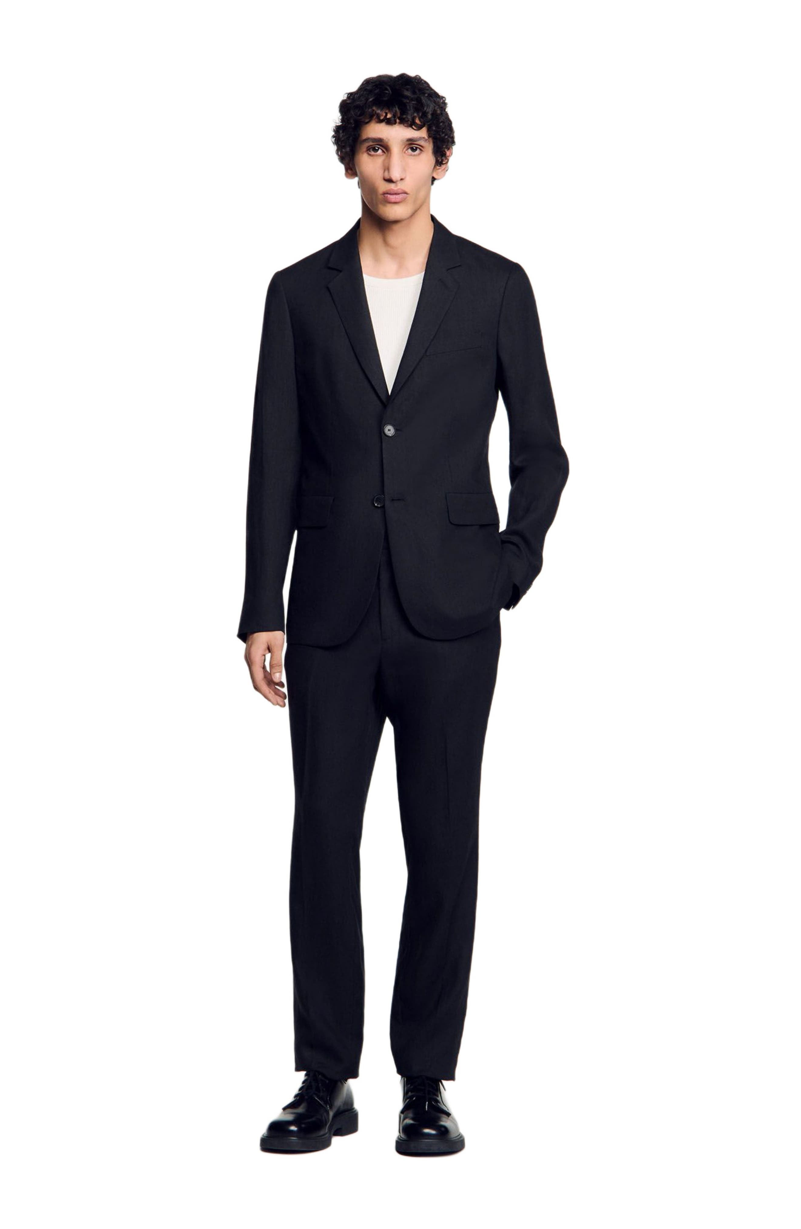 SANDRO Wool suit jacket in Black at Nordstrom - 6