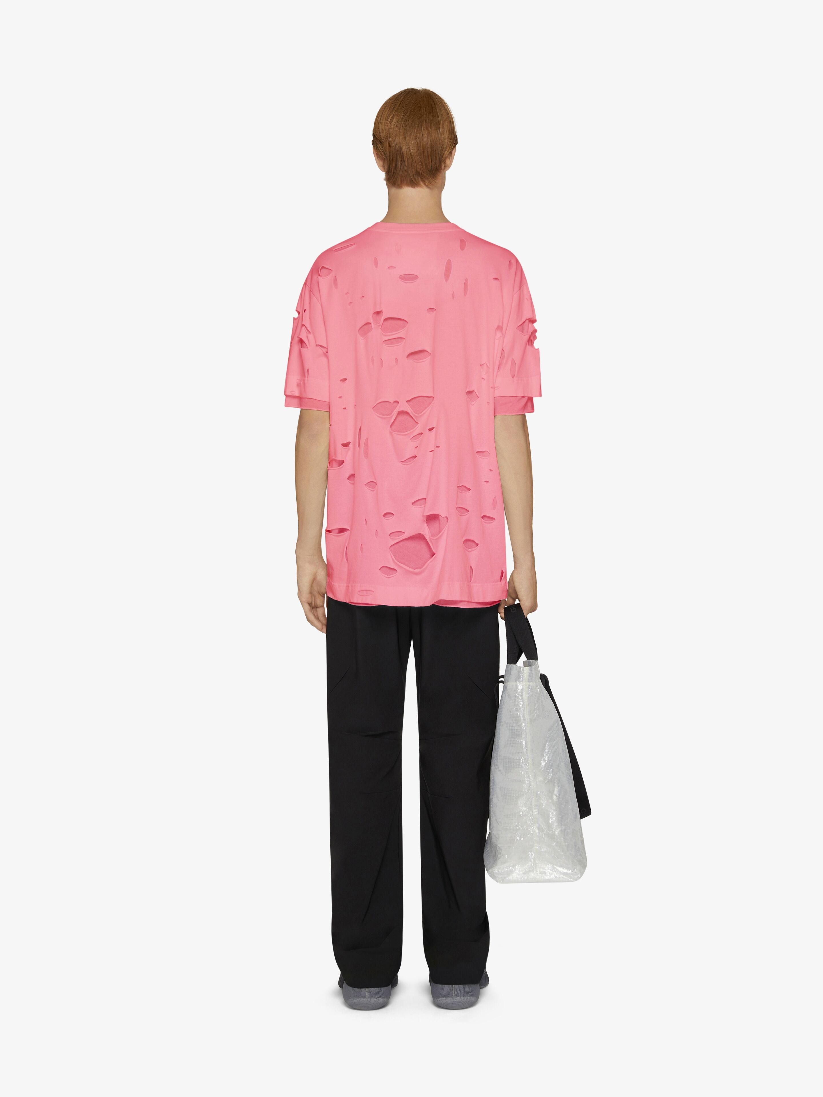 GIVENCHY ARCHETYPE OVERSIZED T-SHIRT WITH DESTROYED EFFECT - 4