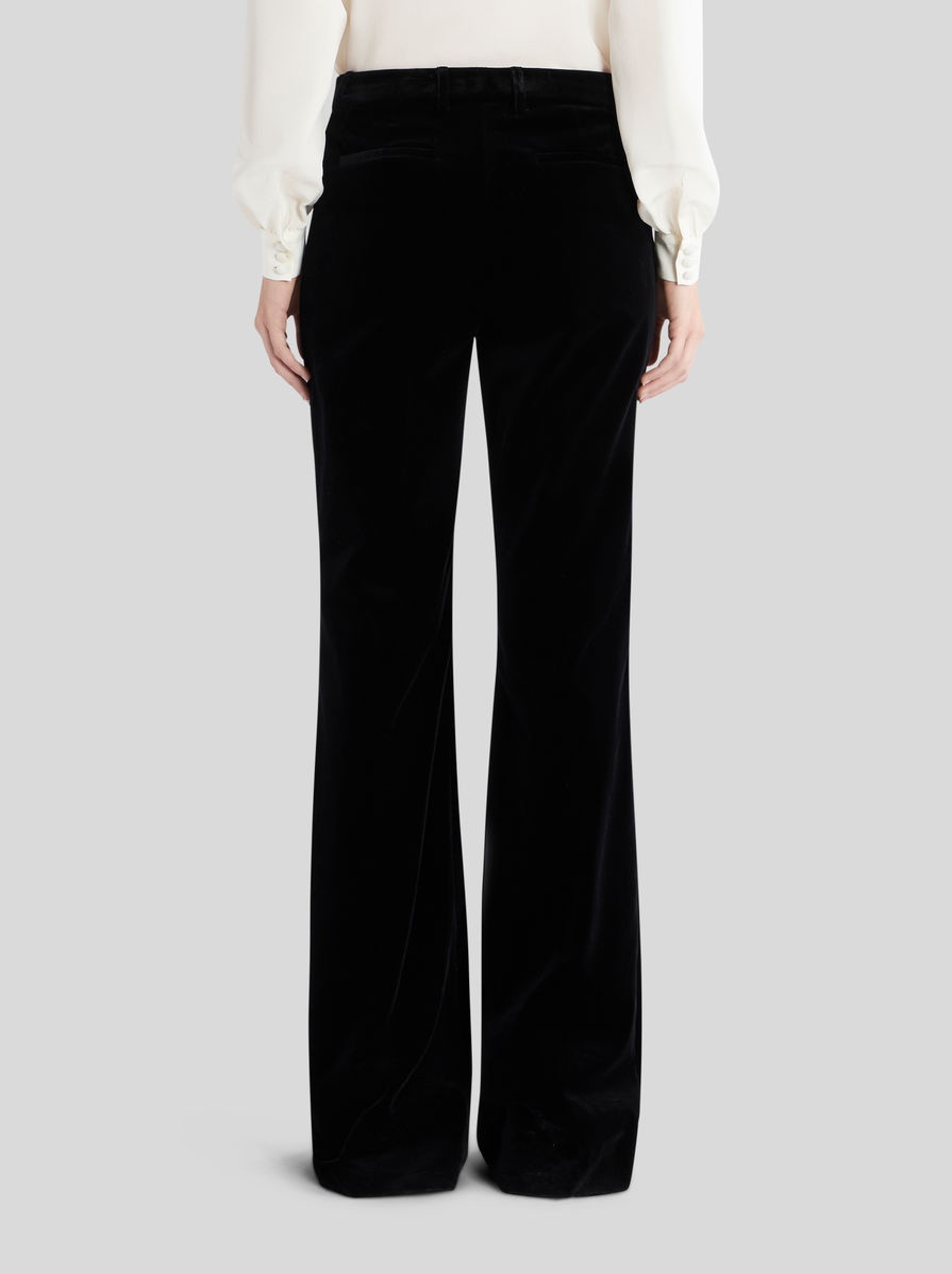 FLARED VELVET TROUSERS - 4