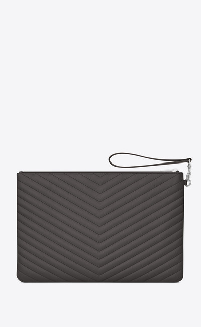 SAINT LAURENT monogram document holder in matelassé leather outlook