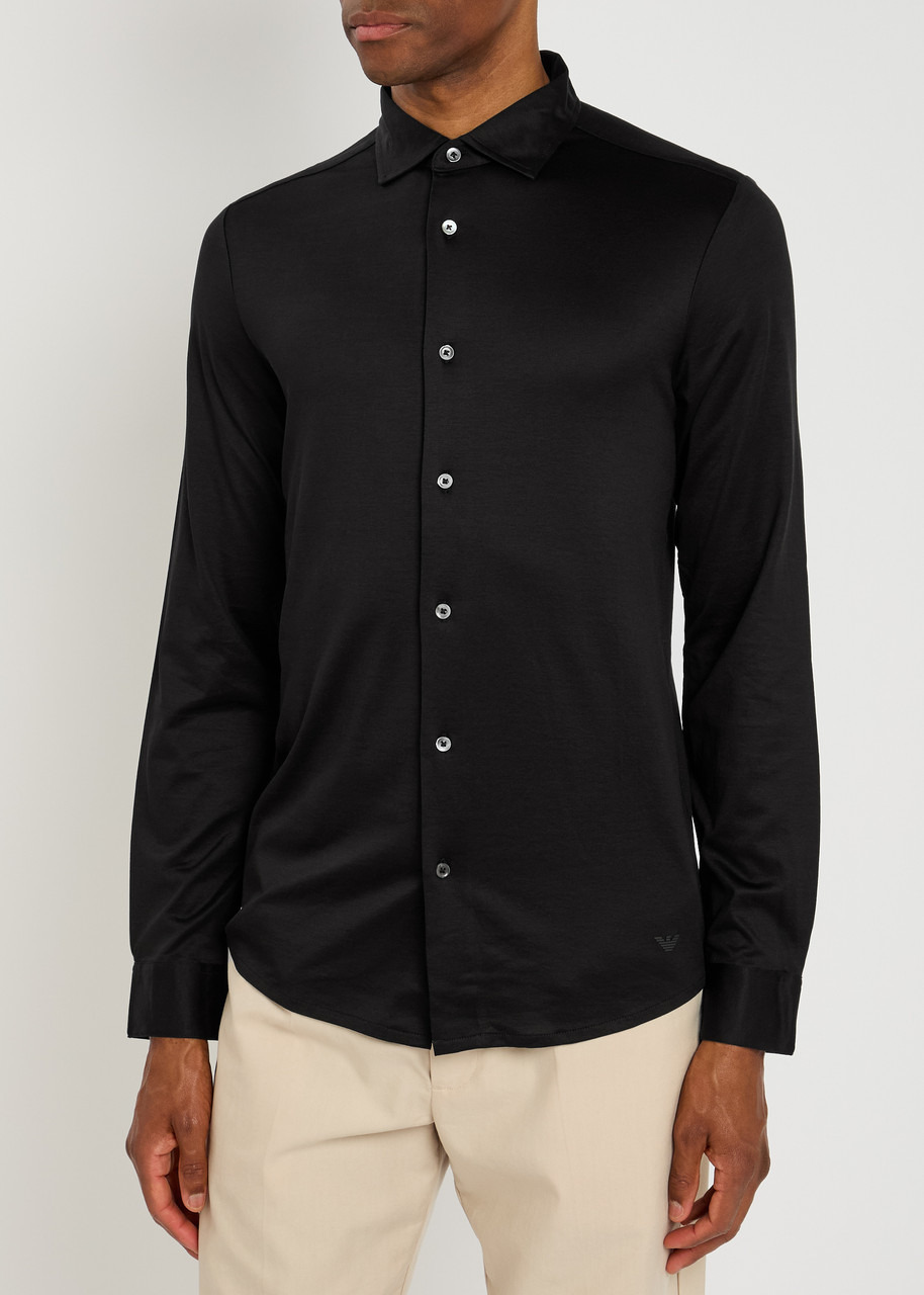 Emporio Armani Logo-appliqué Jersey Shirt - 2