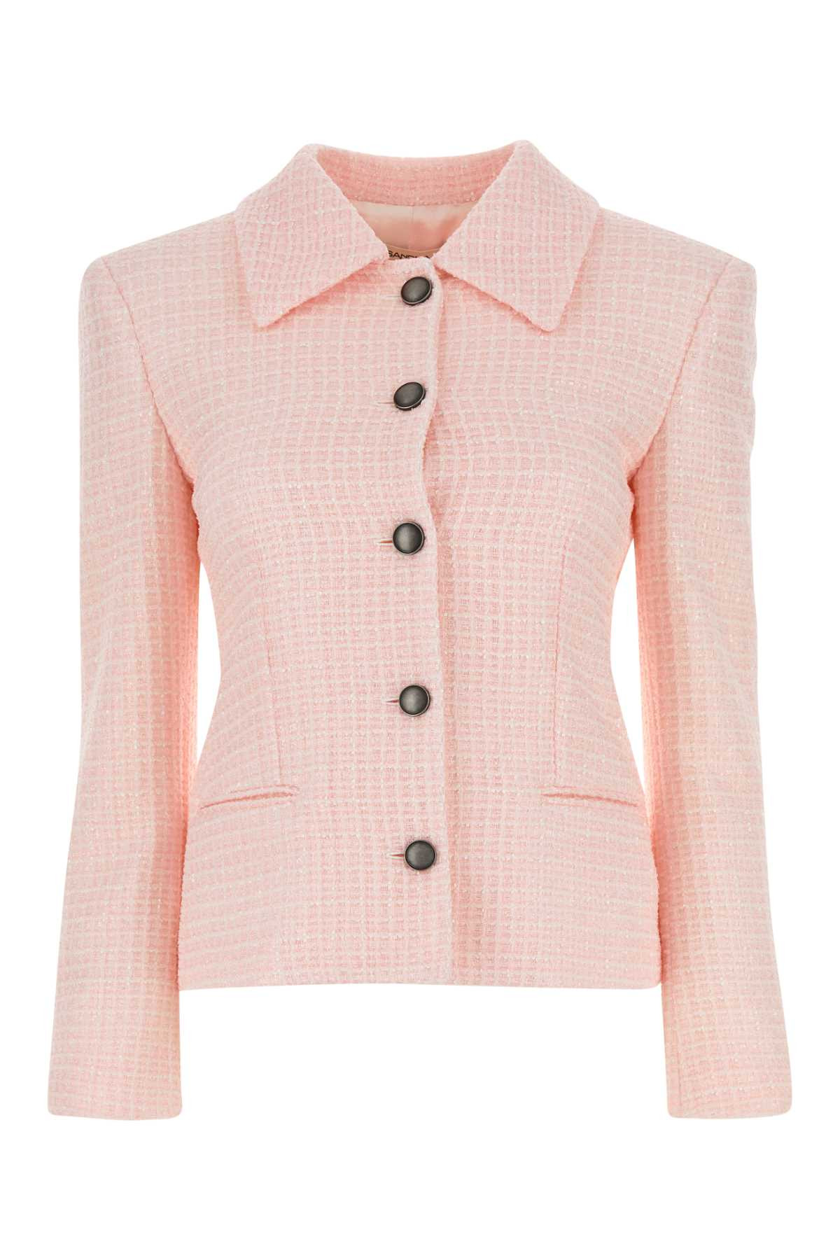 Alessandra Rich Women Light Pink Tweed Blazer - 3