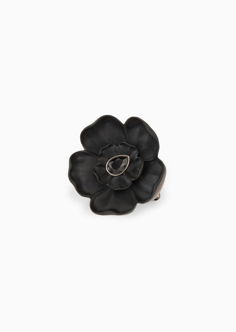 GIORGIO ARMANI Resin flower brooch outlook