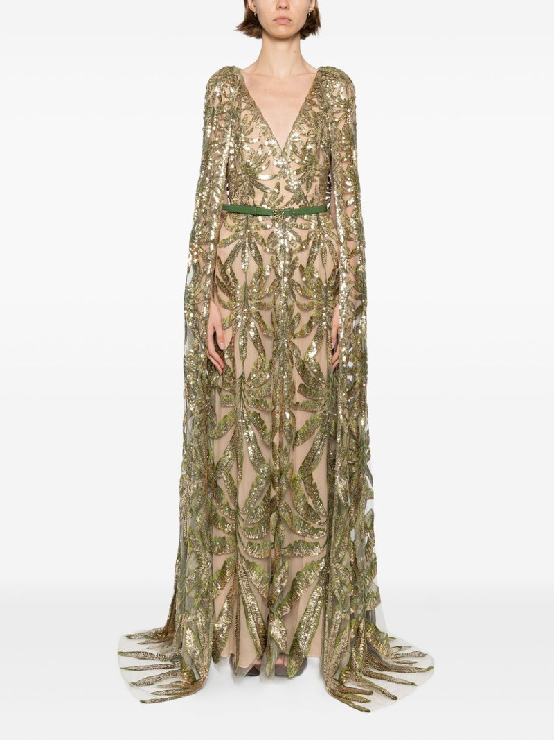 ELIE SAAB Embroidered Tulle Long Dress outlook