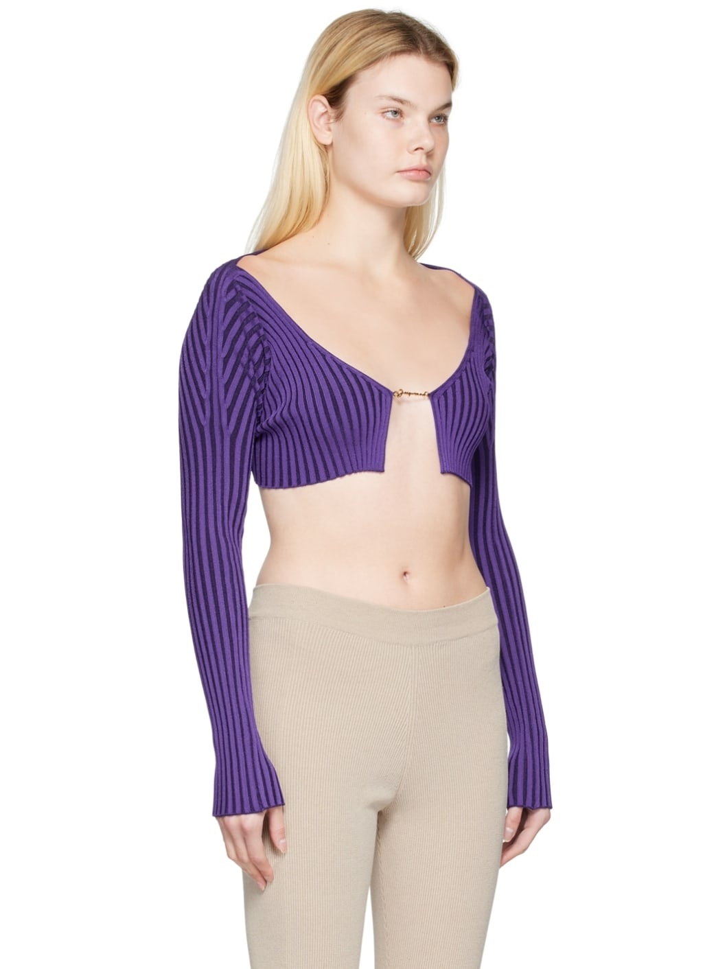 Purple 'La maille Pralù' Cardigan - 2