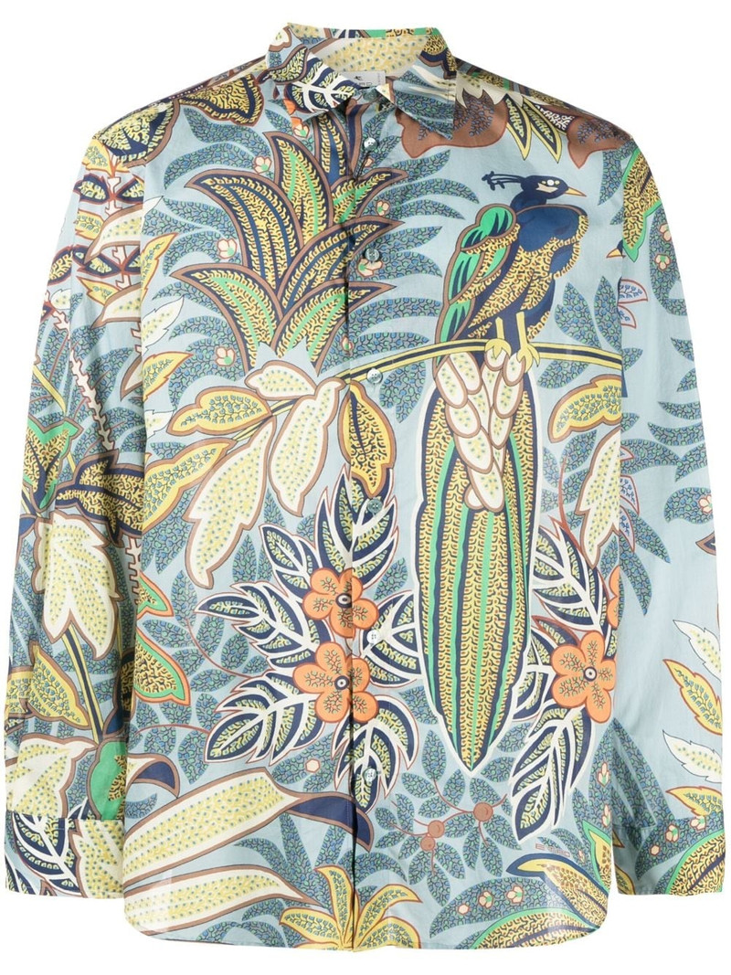 botanical-print cotton shirt 1