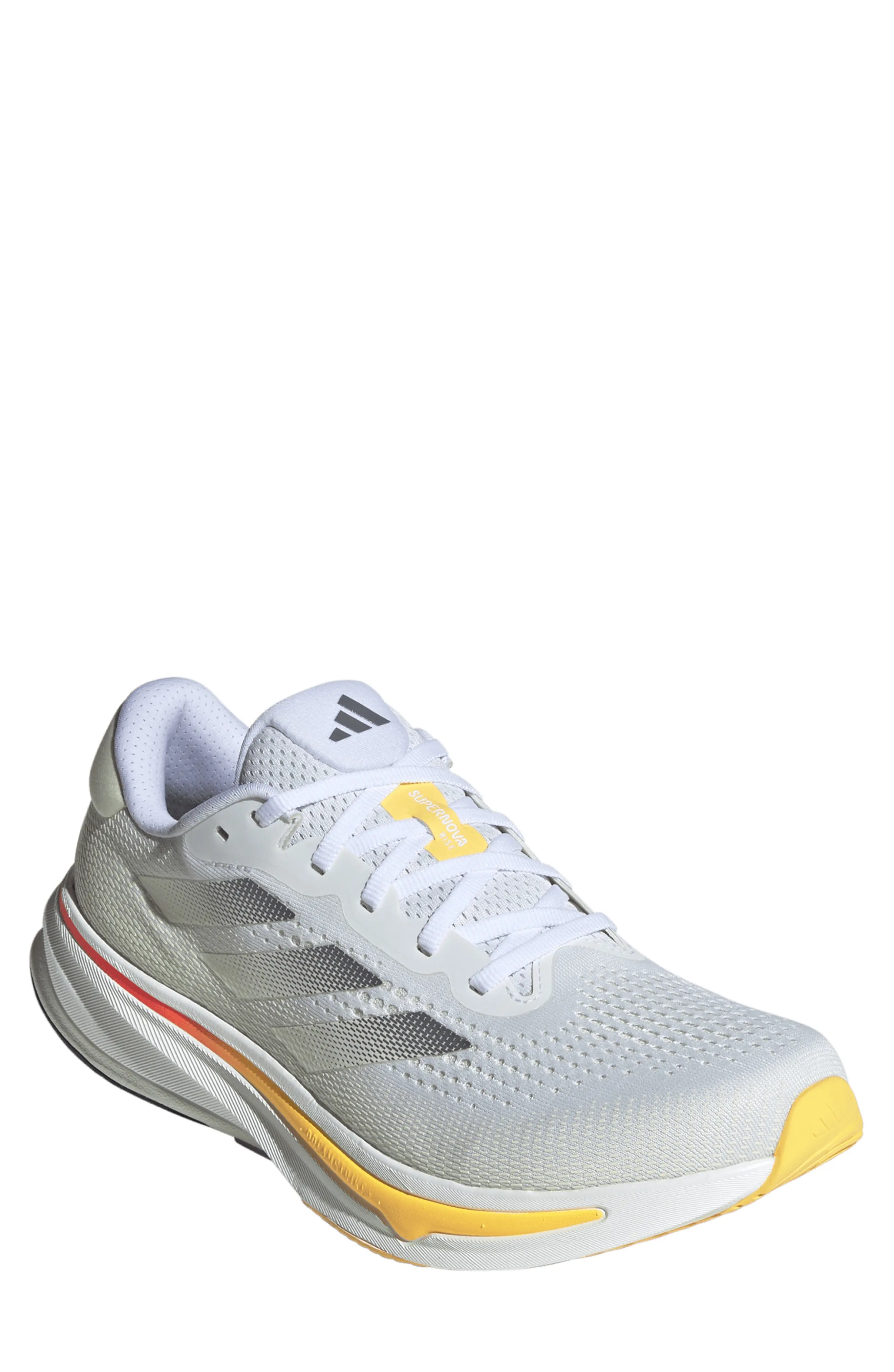 Supernova Rise Running Shoe in White/Iron Metallic/Spark - 1