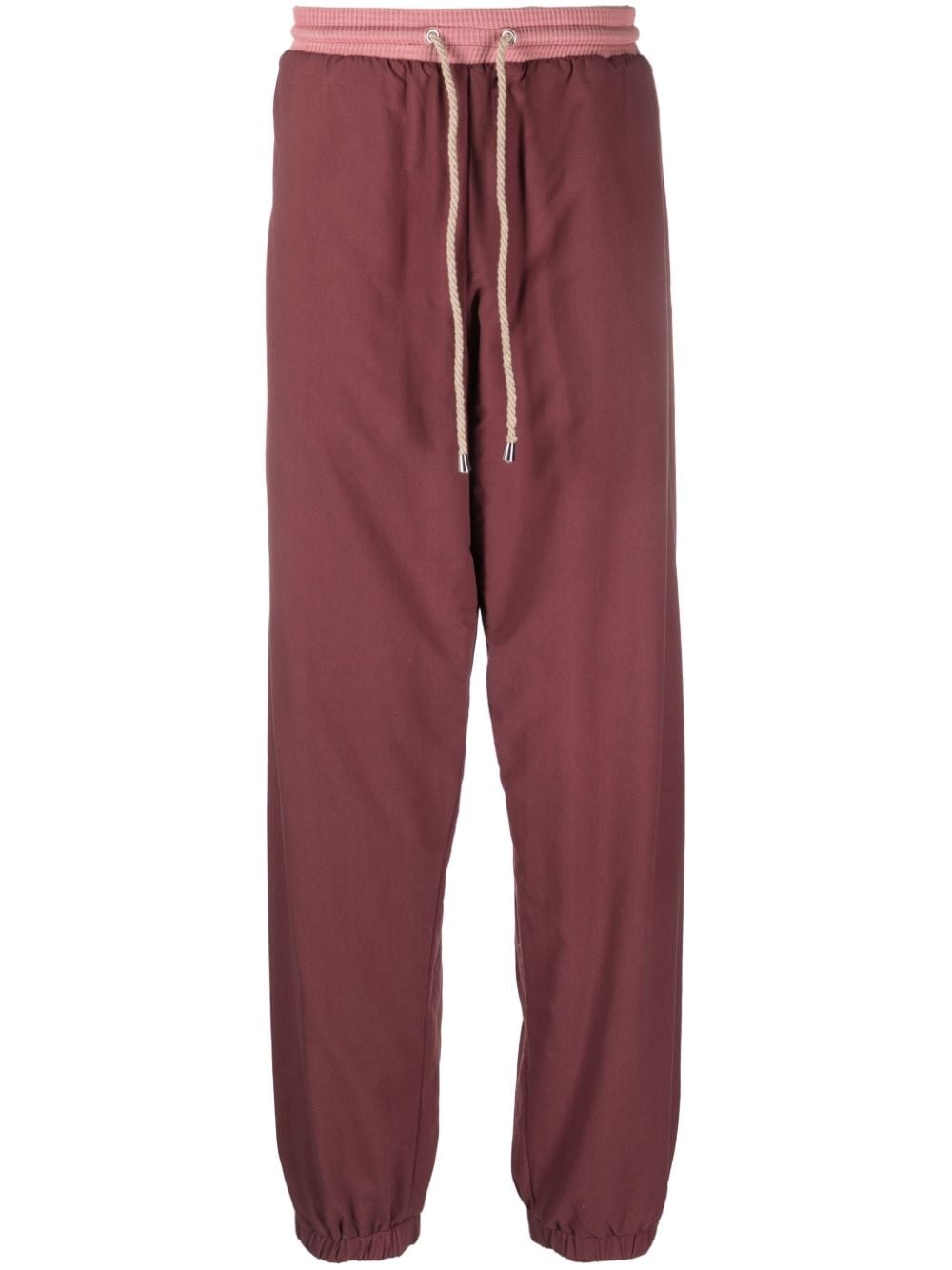 wide-leg drawstring track pants - 1