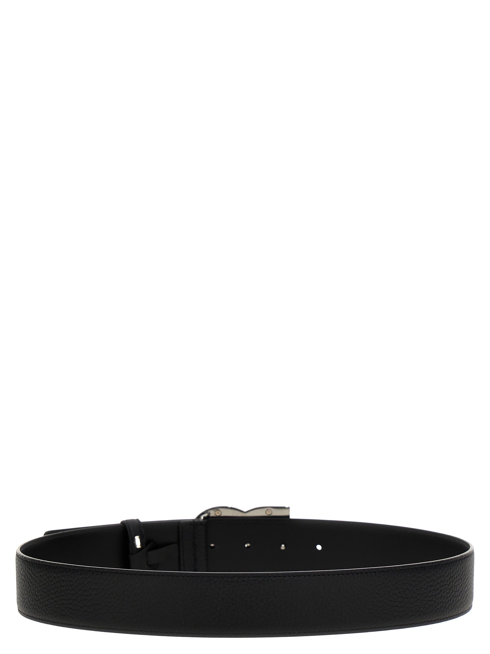 Logo Leather Belt Belts Black - 2