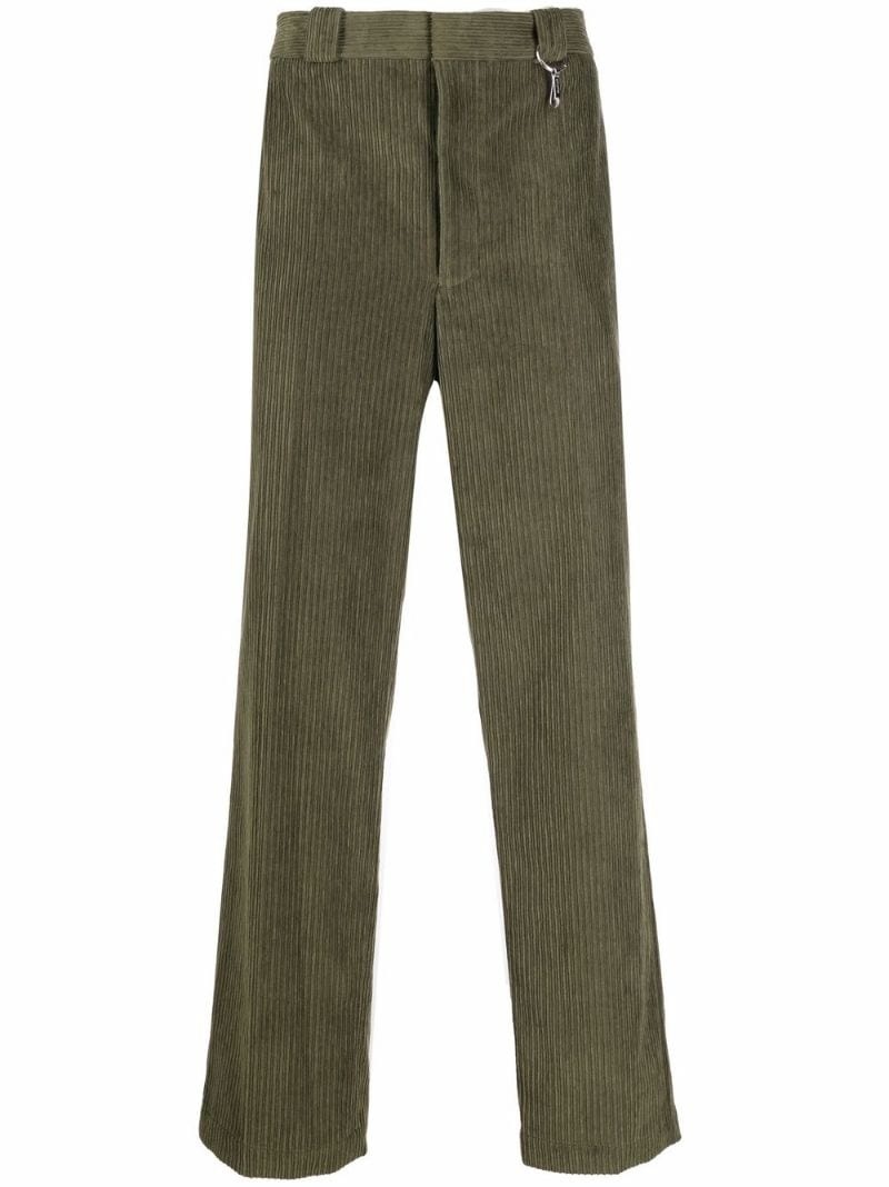 corduroy straight-leg trousers - 1