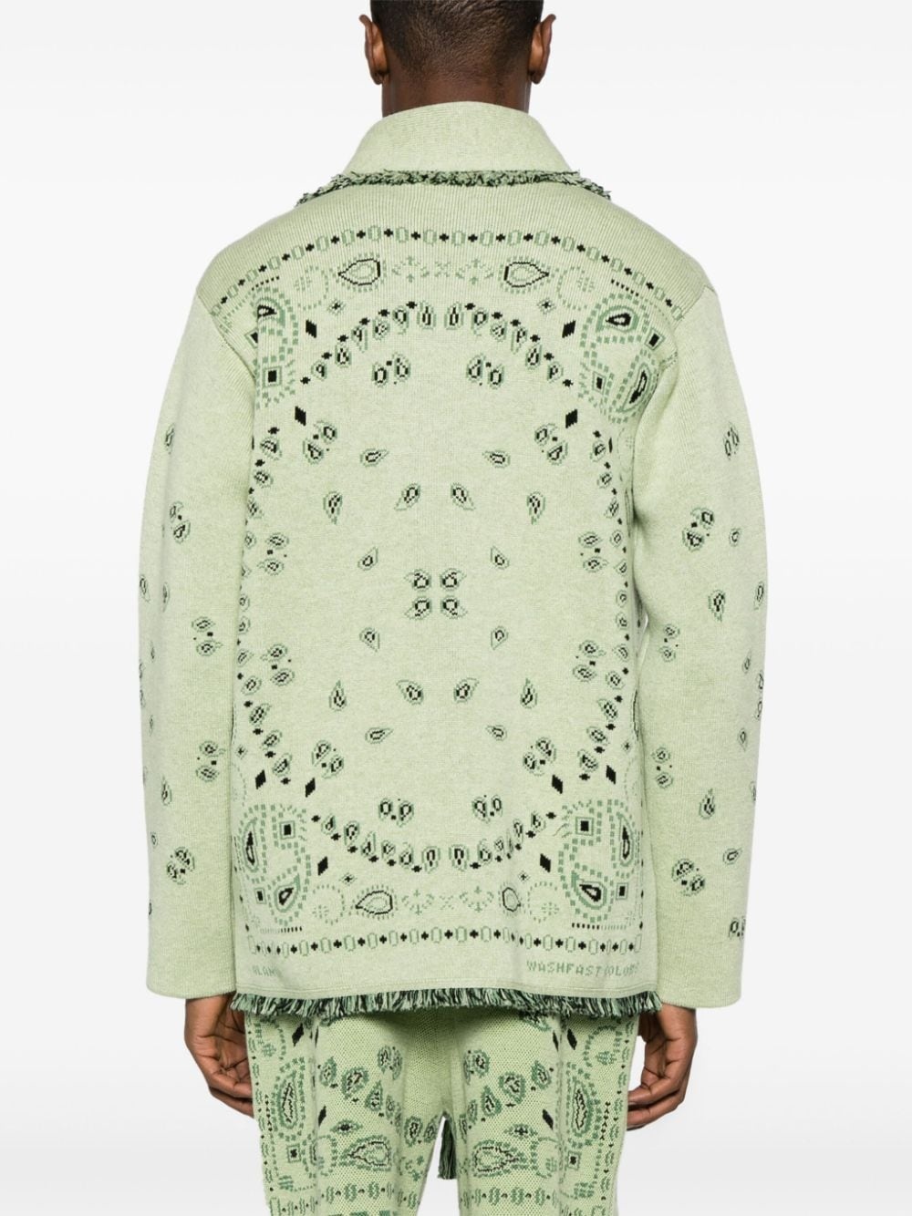 bandana-jacquard cashmere cardigan - 4