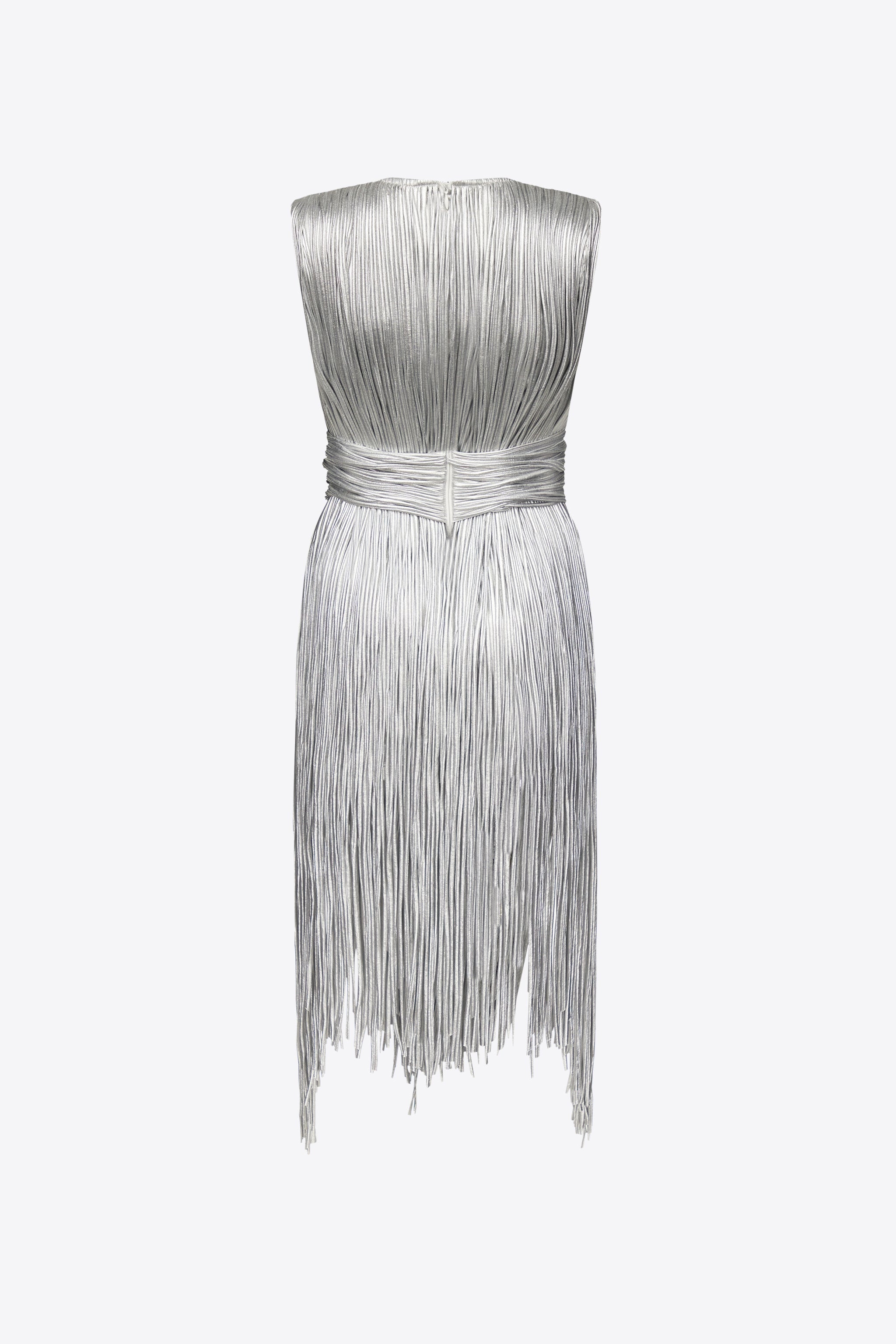 METALLIC FRINGE MINI DRESS - 2
