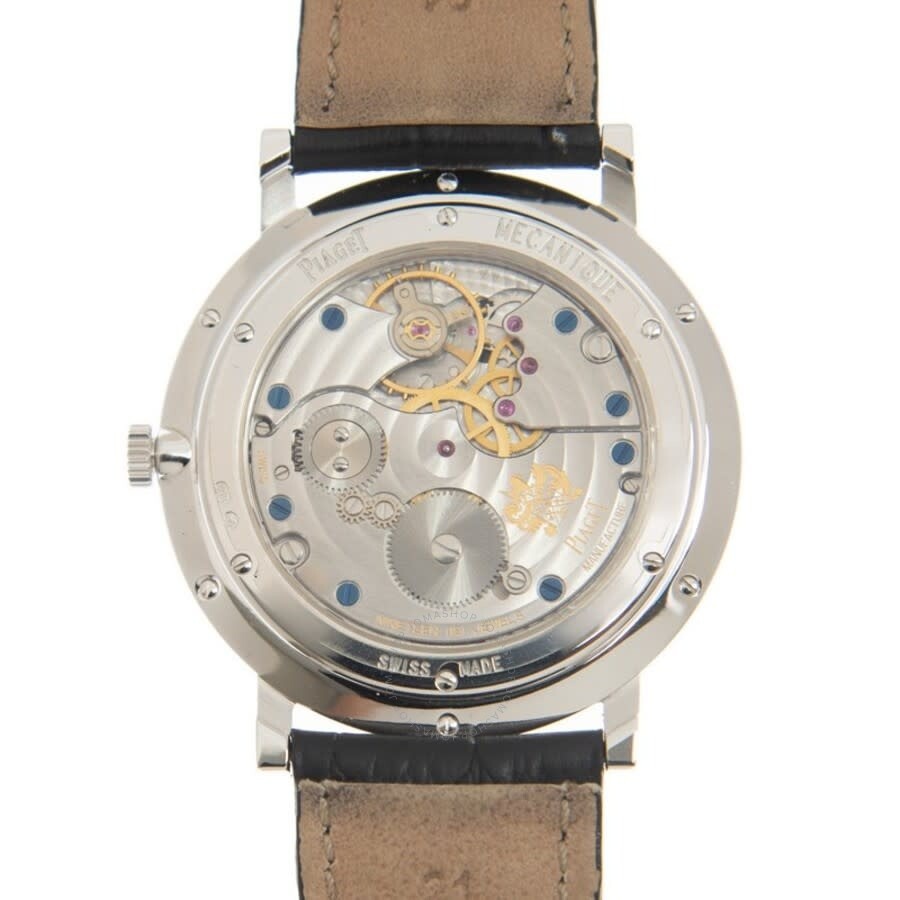 Piaget Altiplano Mechanical Black Dial Black Leather Men's Watch G0A34114 - 4