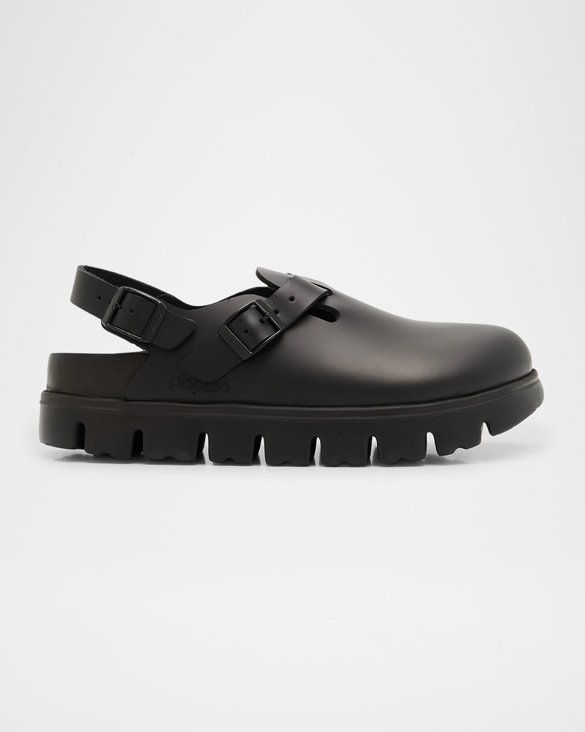 Tokio Exquisite Flatform Leather Clogs - 1