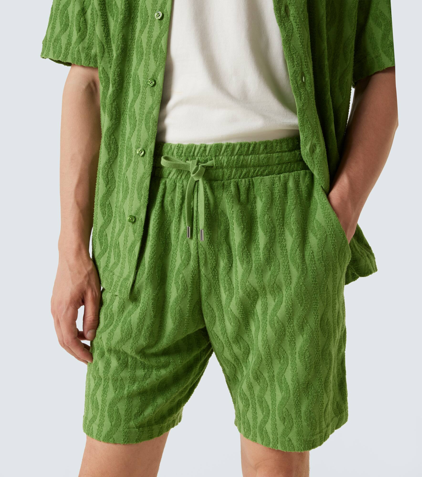Augusto cotton-blend terry shorts - 5