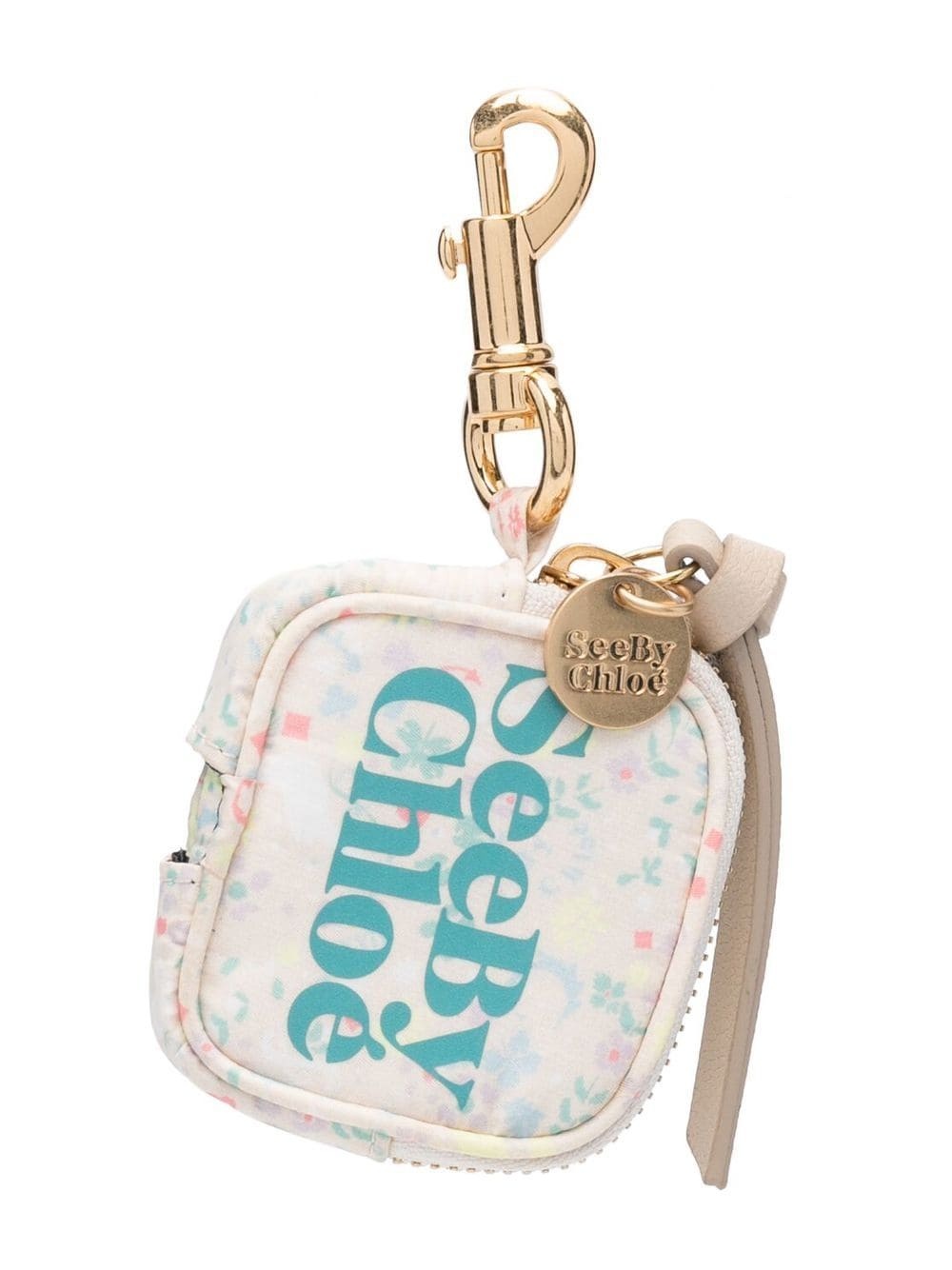 logo-print zip-pouch keychain - 1