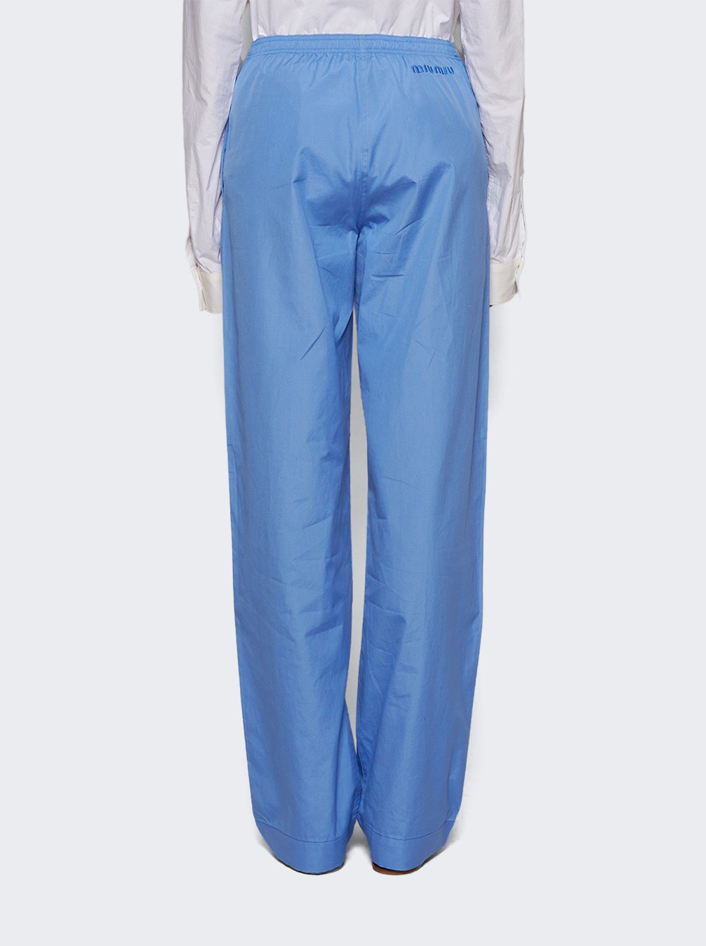 Poplin Pajama Pants Sky Blue - 5