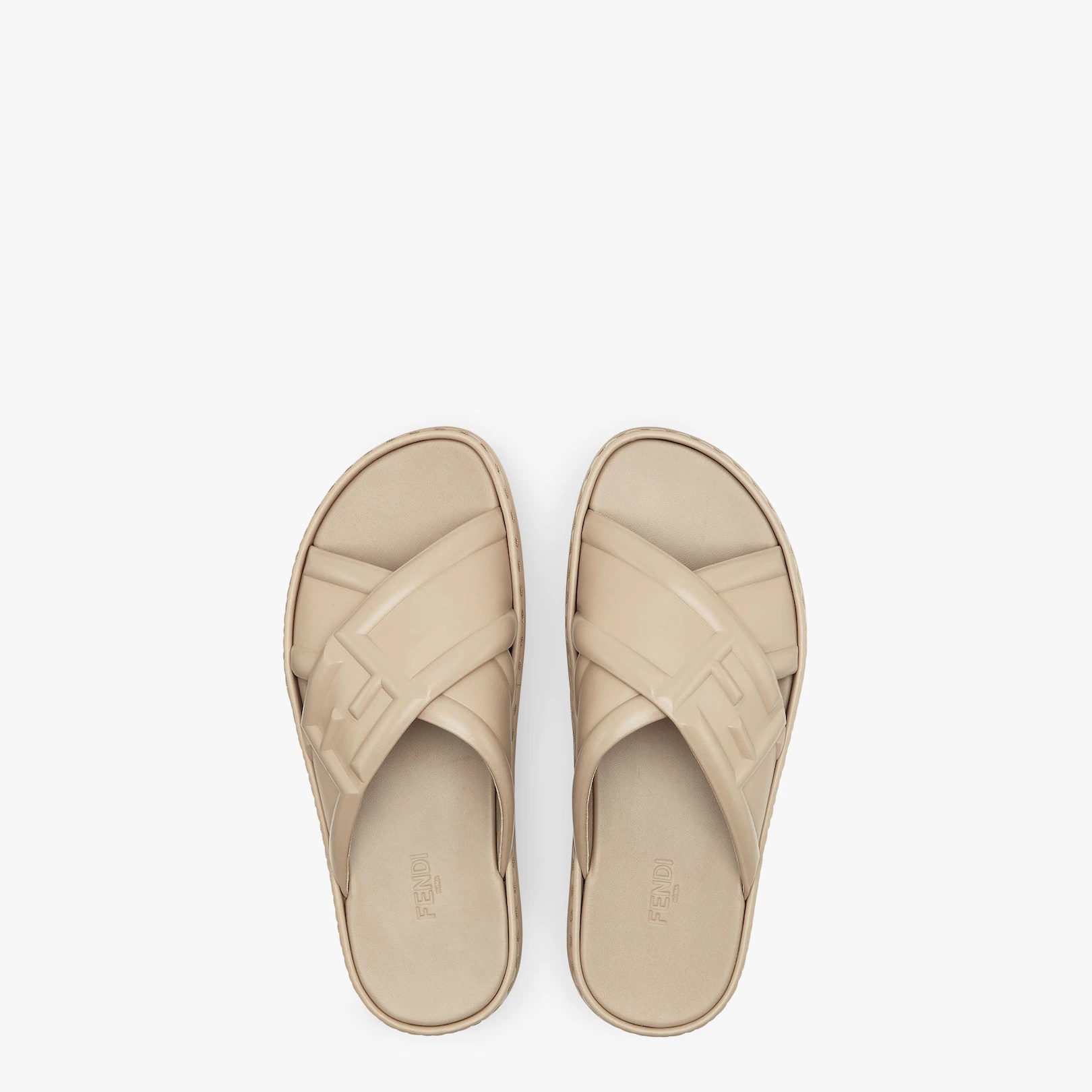 Beige leather sandals - 4