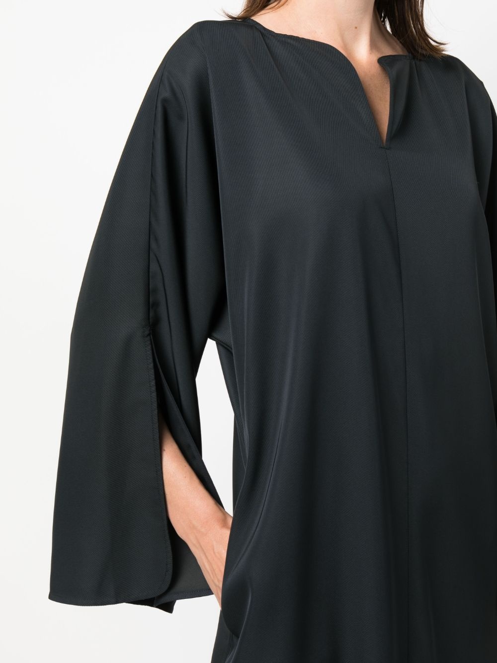 split-neck kaftan midi dress - 5