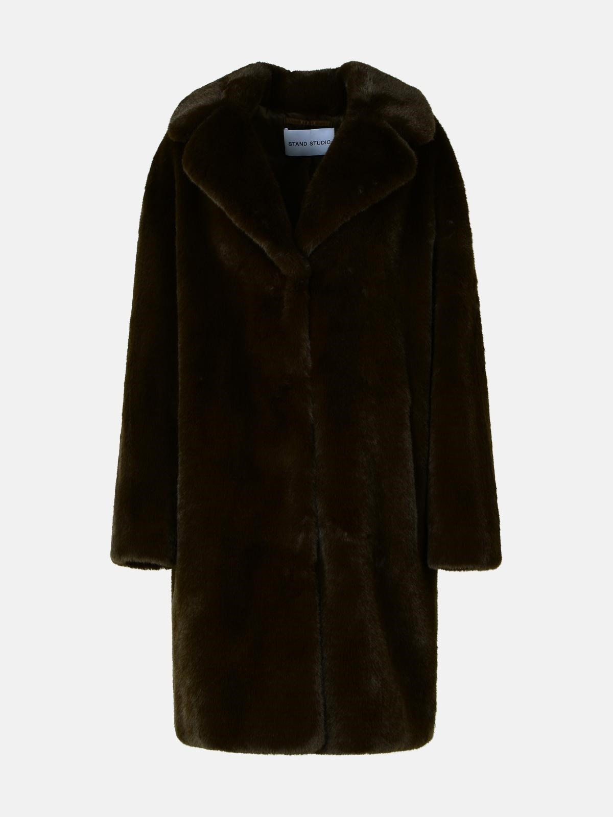 'TEDDY CAMILLE' BROWN FAUX FUR JACKET - 1