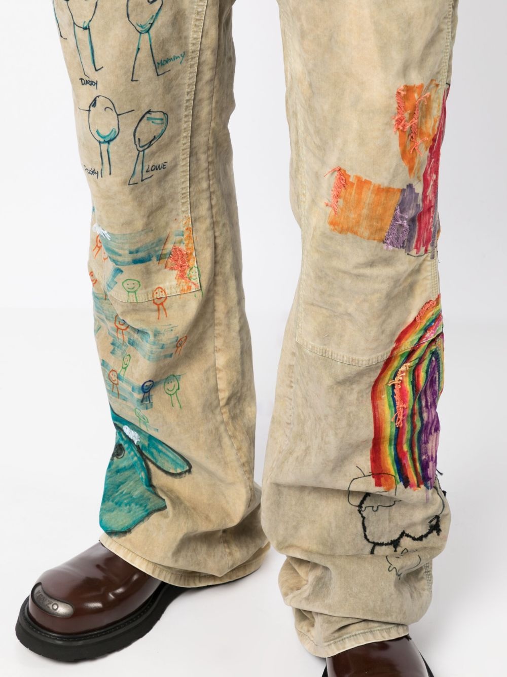 Cartoon flared carpenter pants - 5