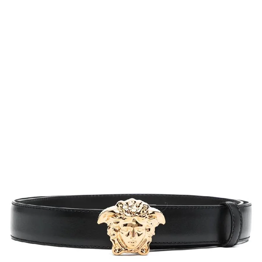 Versace La Medusa Buckle Leather Belt - 1