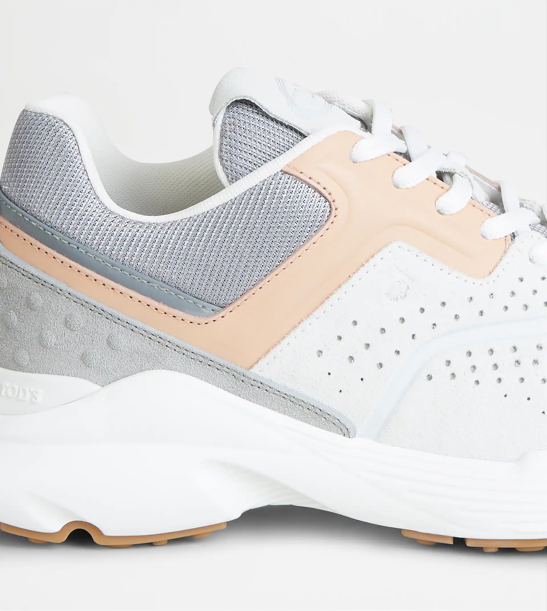 SNEAKERS IN SUEDE - GREY, BEIGE, OFF WHITE - 5