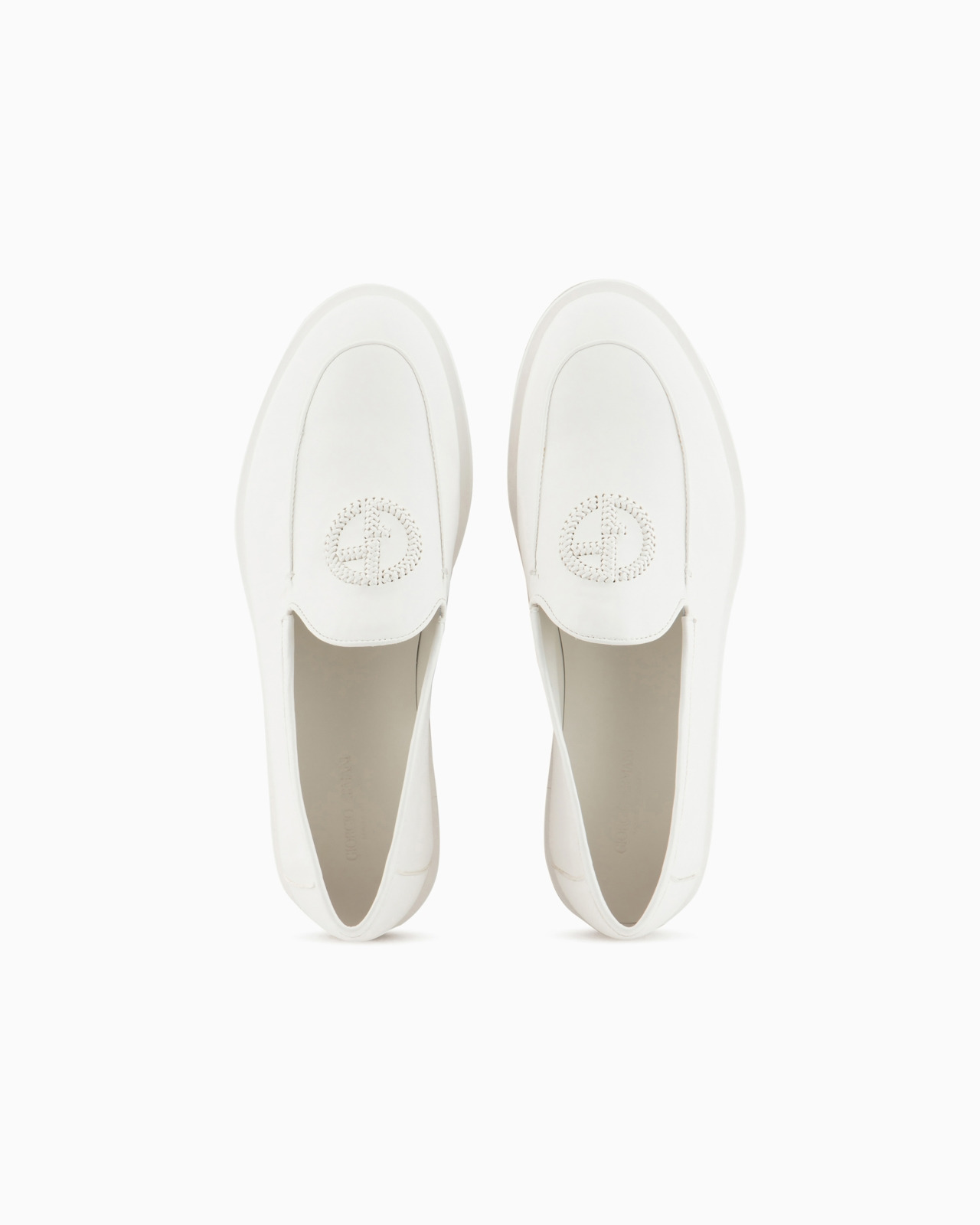 VINTAGE NAPPA LEATHER LOAFERS WITH EMBROIDERED LOGO - 3